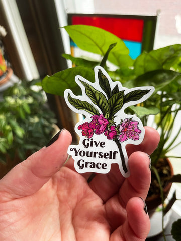 Give Yourself Grace: Mental Health Sticker