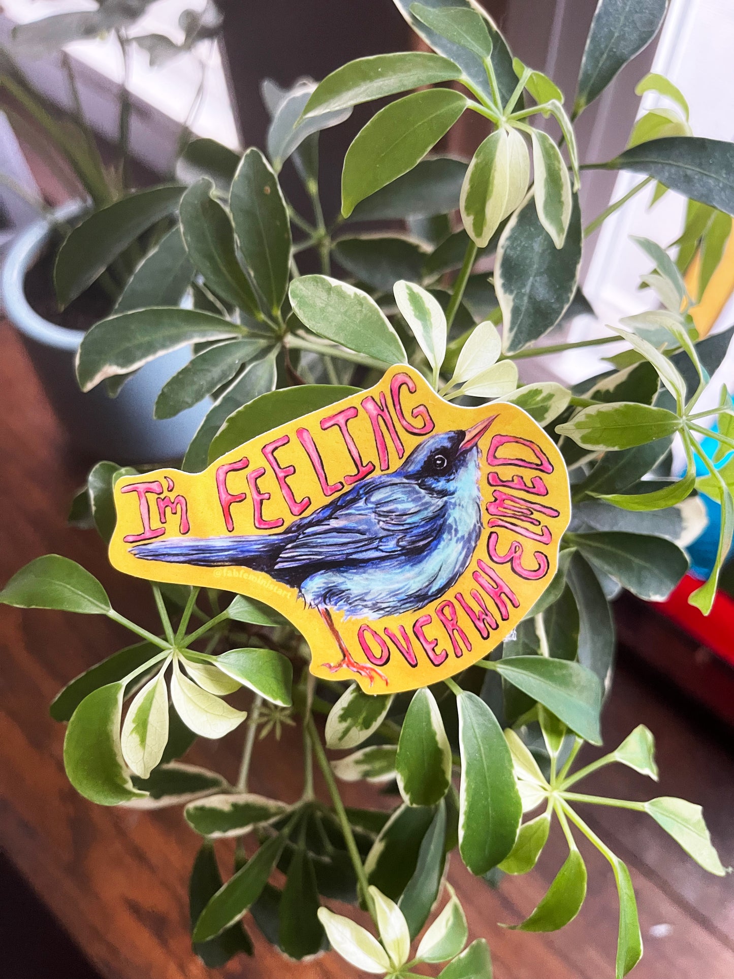 I'm Feeling Overwhelmed: Anxiety Sticker