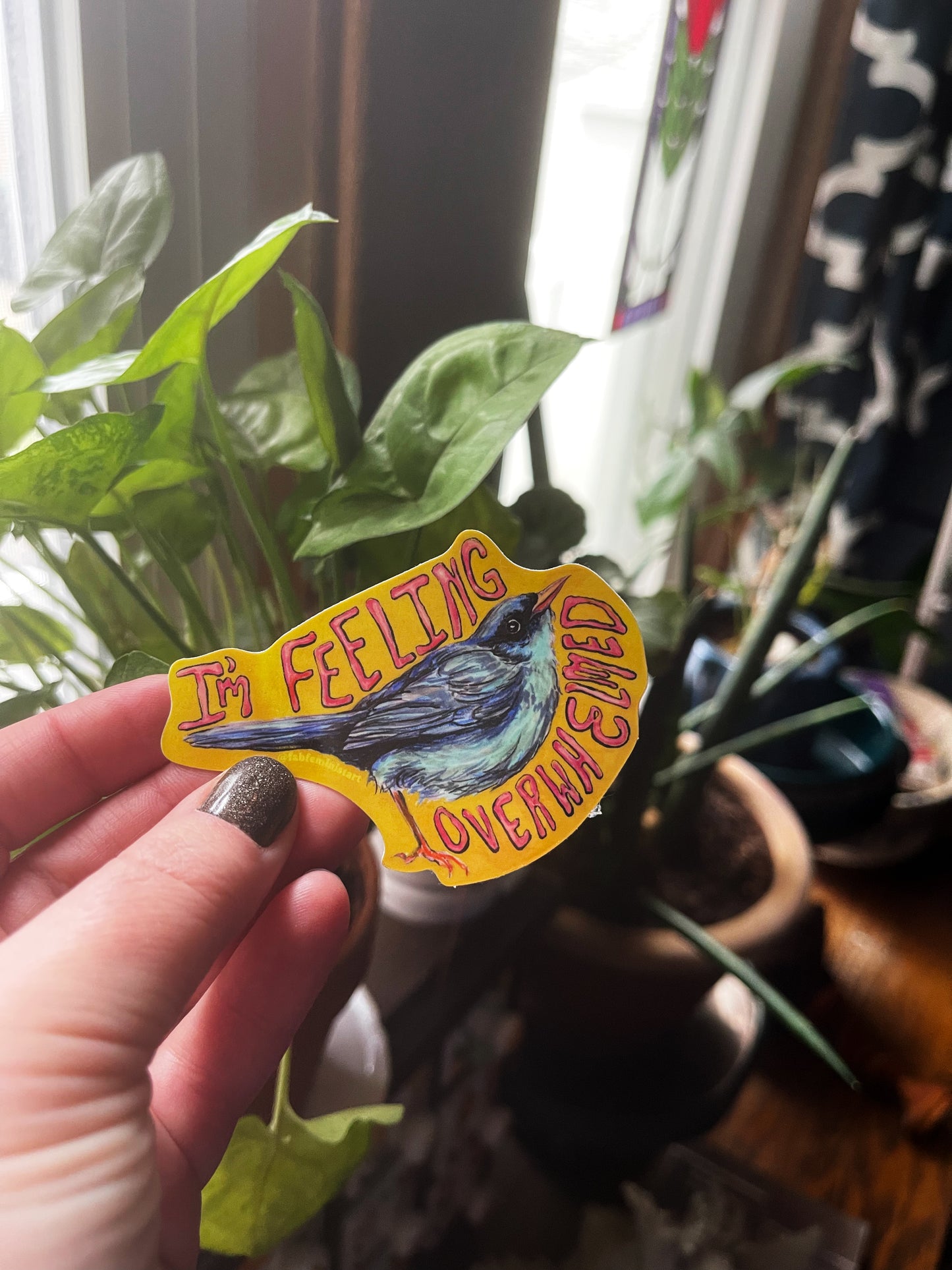 I'm Feeling Overwhelmed: Anxiety Sticker