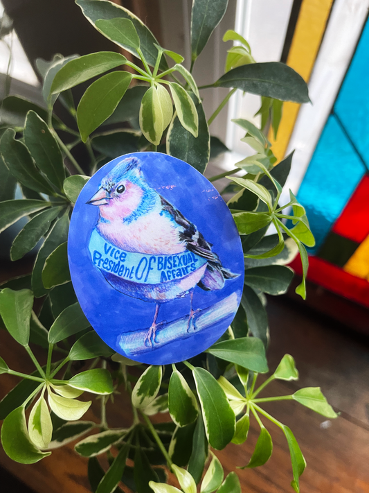 Vice President Of Bisexual Affairs: Bi Pride Sticker