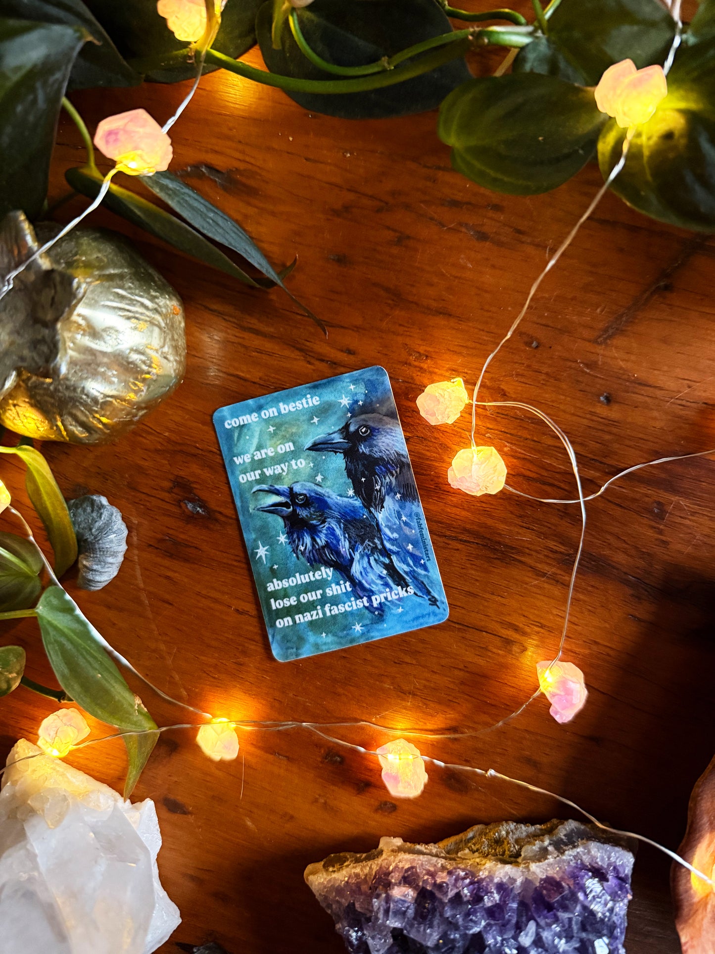 Come on bestie we are on our way to absolutely lose our shit on n*zi fascist pricks: feminist sticker