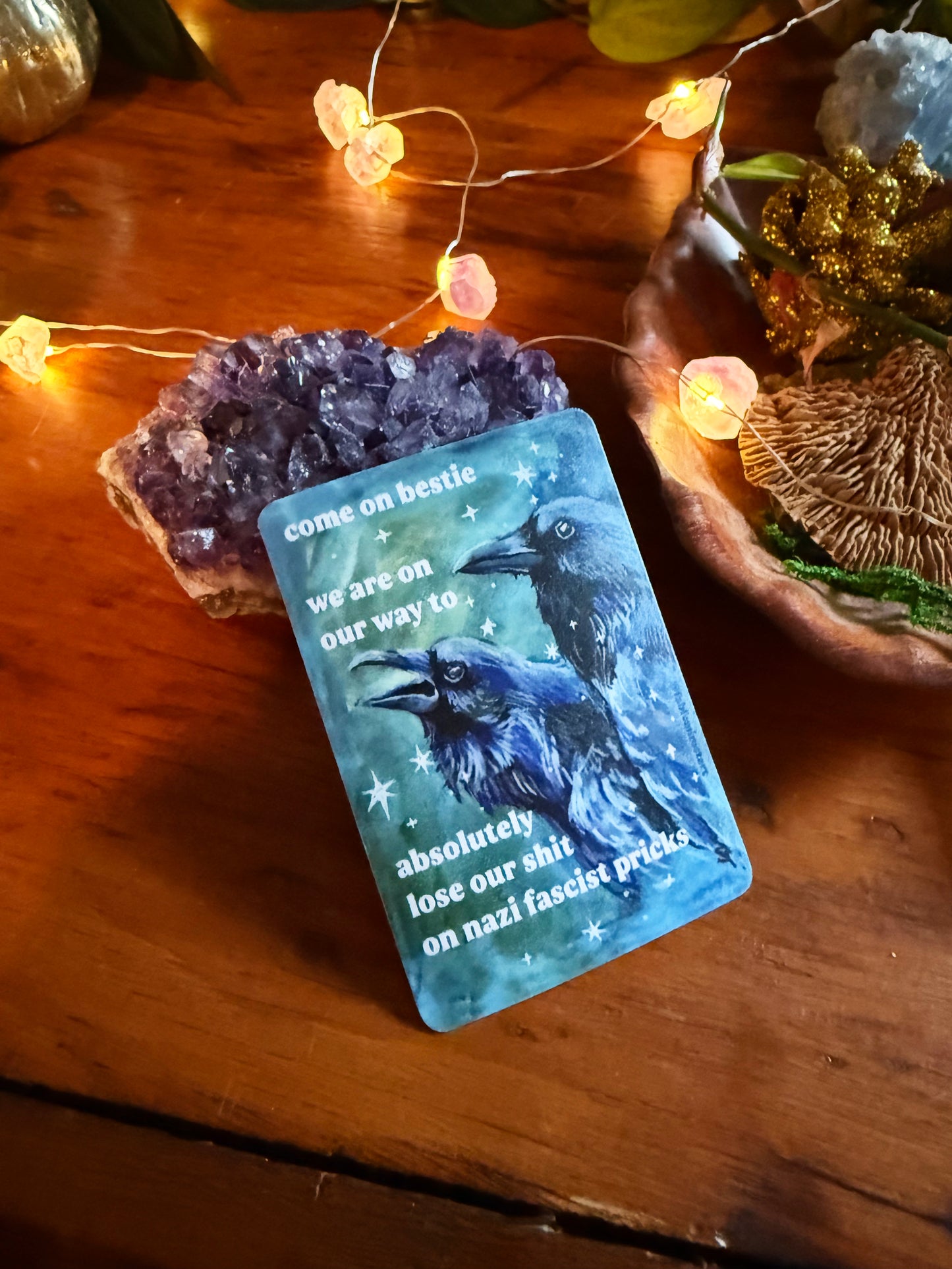 Come on bestie we are on our way to absolutely lose our shit on n*zi fascist pricks: feminist sticker