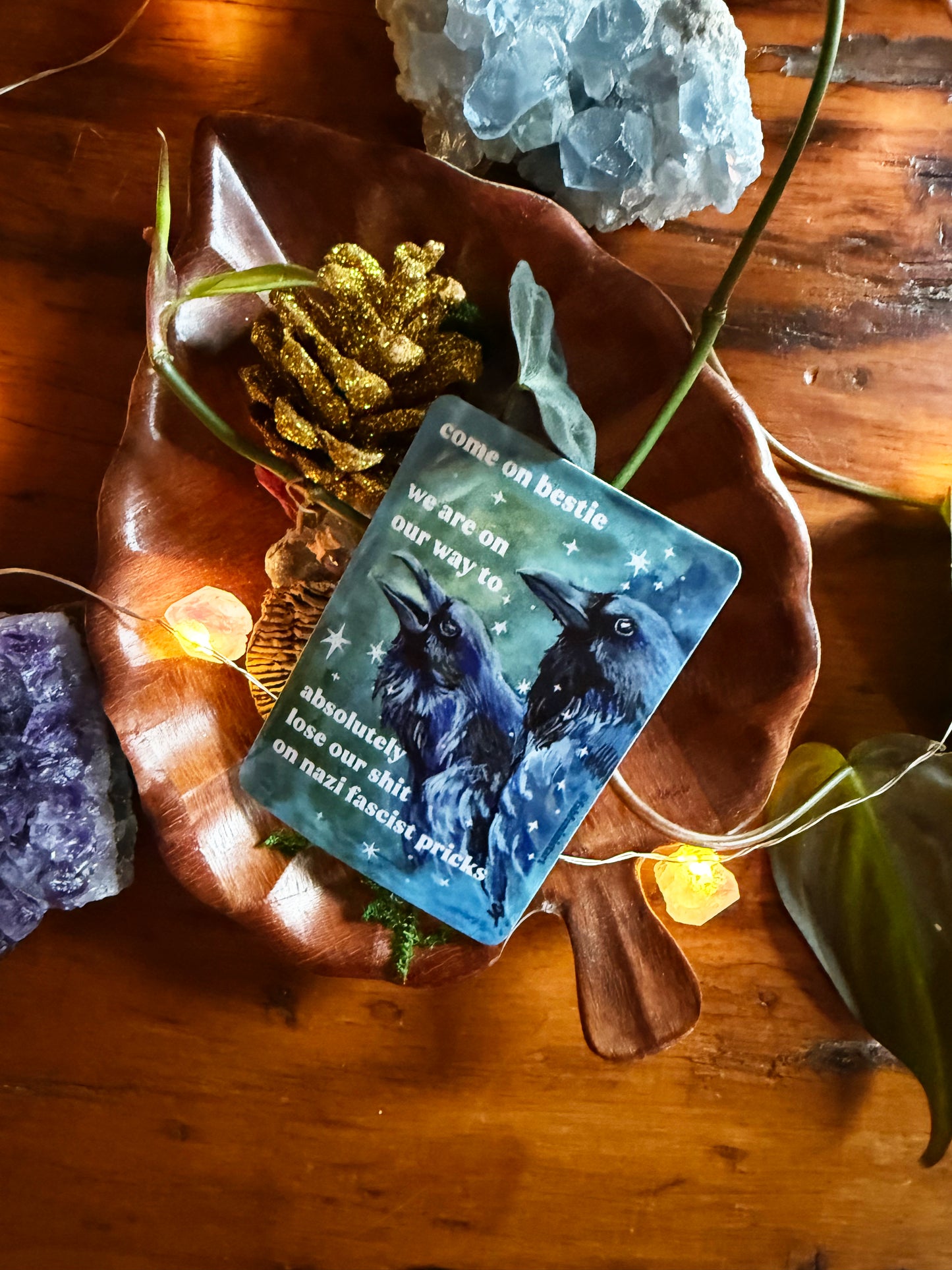 Come on bestie we are on our way to absolutely lose our shit on n*zi fascist pricks: feminist sticker