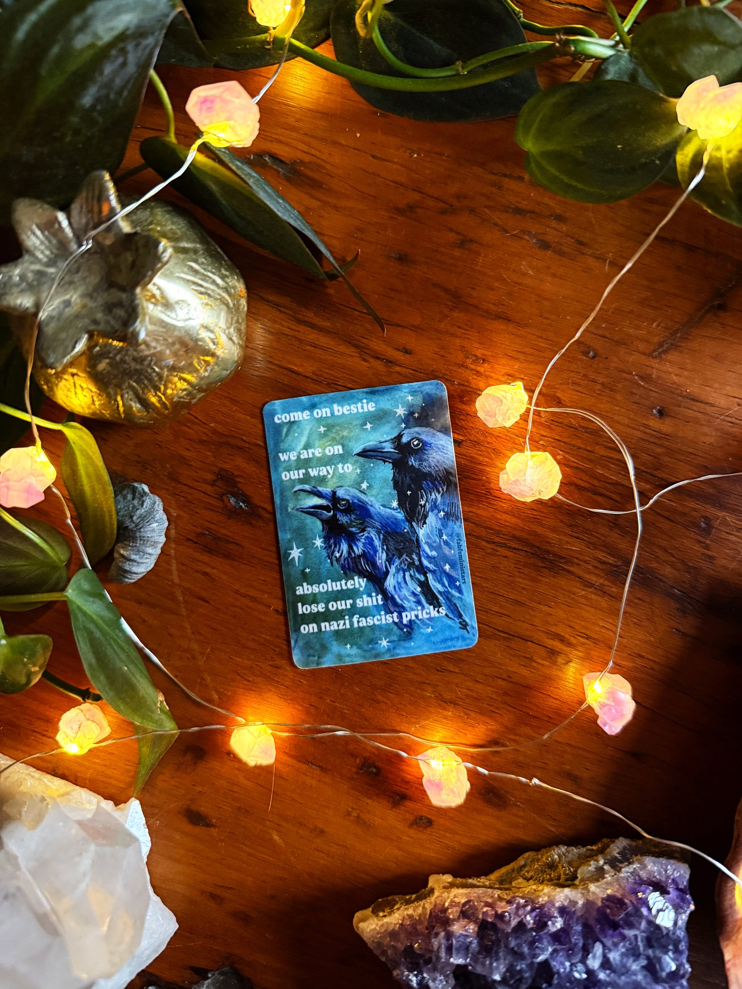 Come on bestie we are on our way to absolutely lose our shit on n*zi fascist pricks: feminist sticker