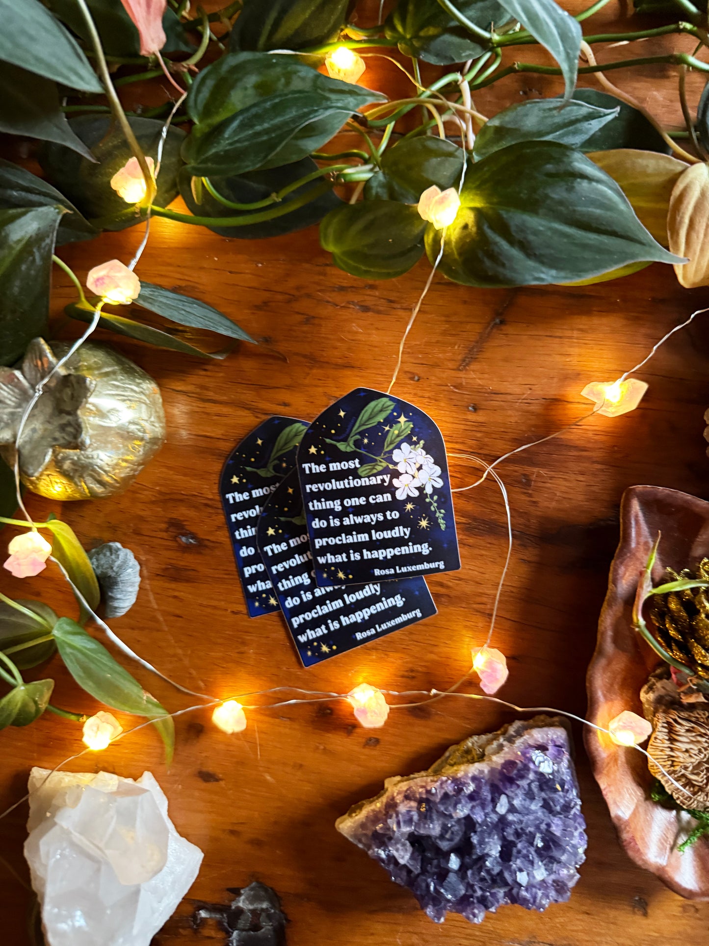 The most revolutionary thing one can do is always to proclaim loudly what is happening, Rosa Luxemburg: feminist sticker