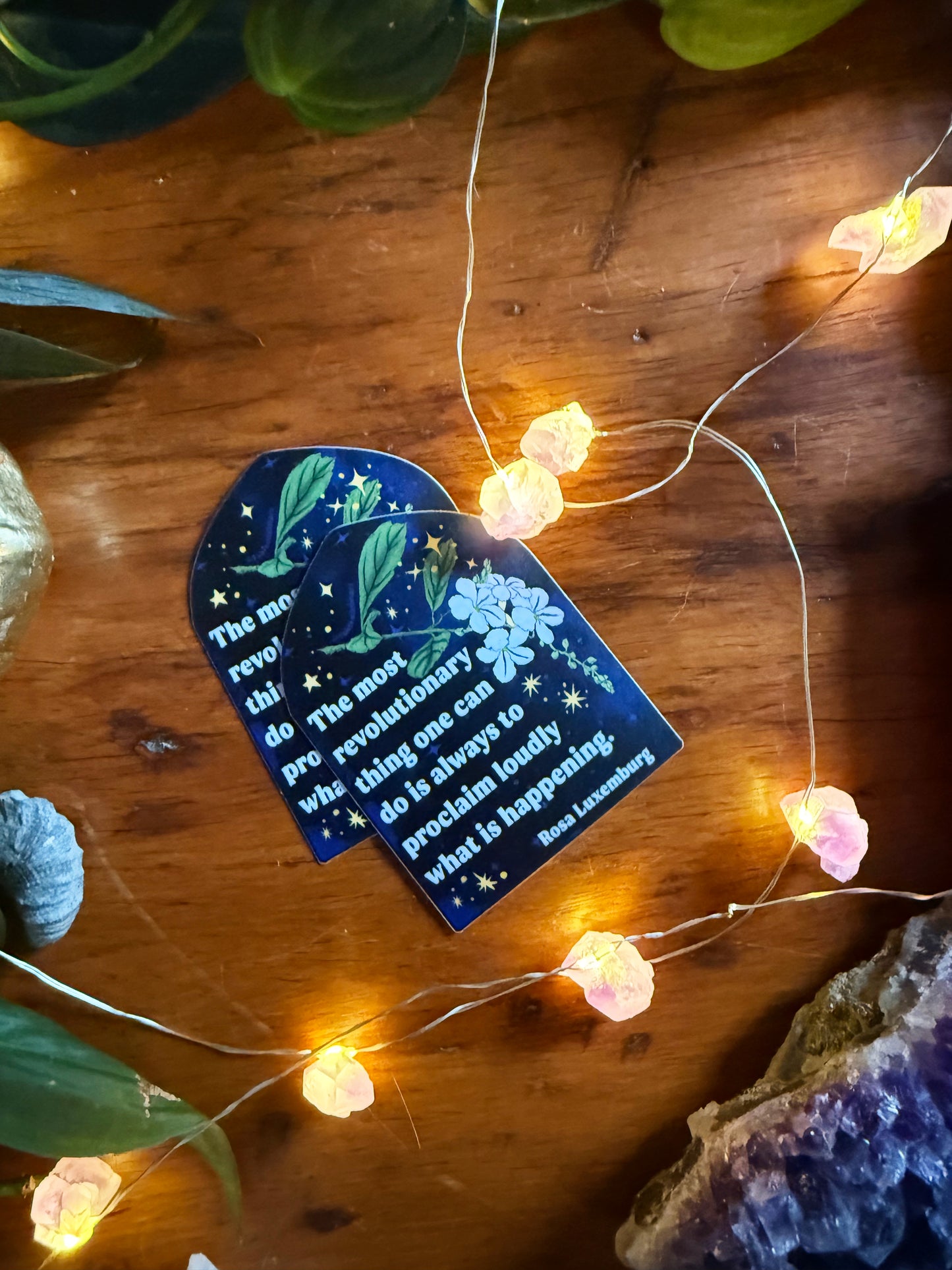 The most revolutionary thing one can do is always to proclaim loudly what is happening, Rosa Luxemburg: feminist sticker