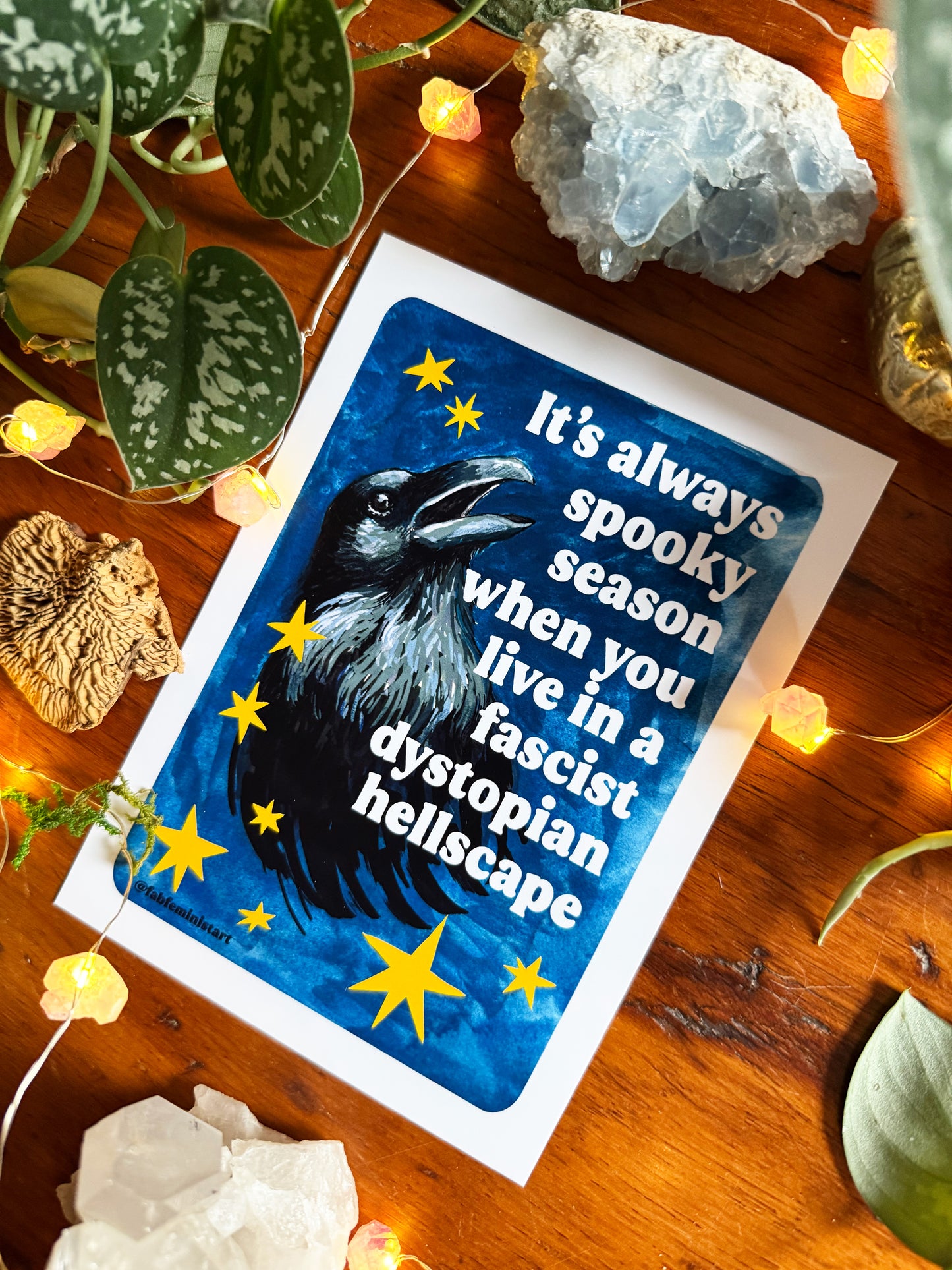 It's always spooky season when you link in a fascist dystopian hellscape: feminist art print