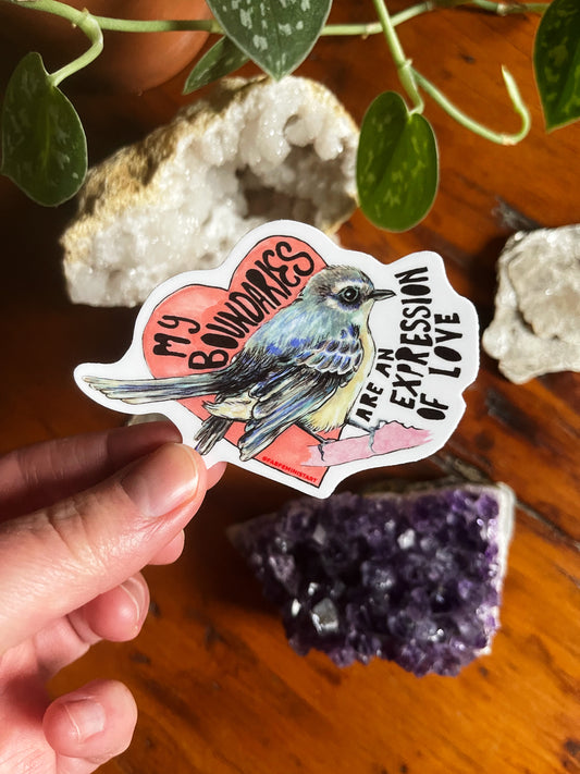 My Boundaries Are An Expression Of Love: Feminist Sticker