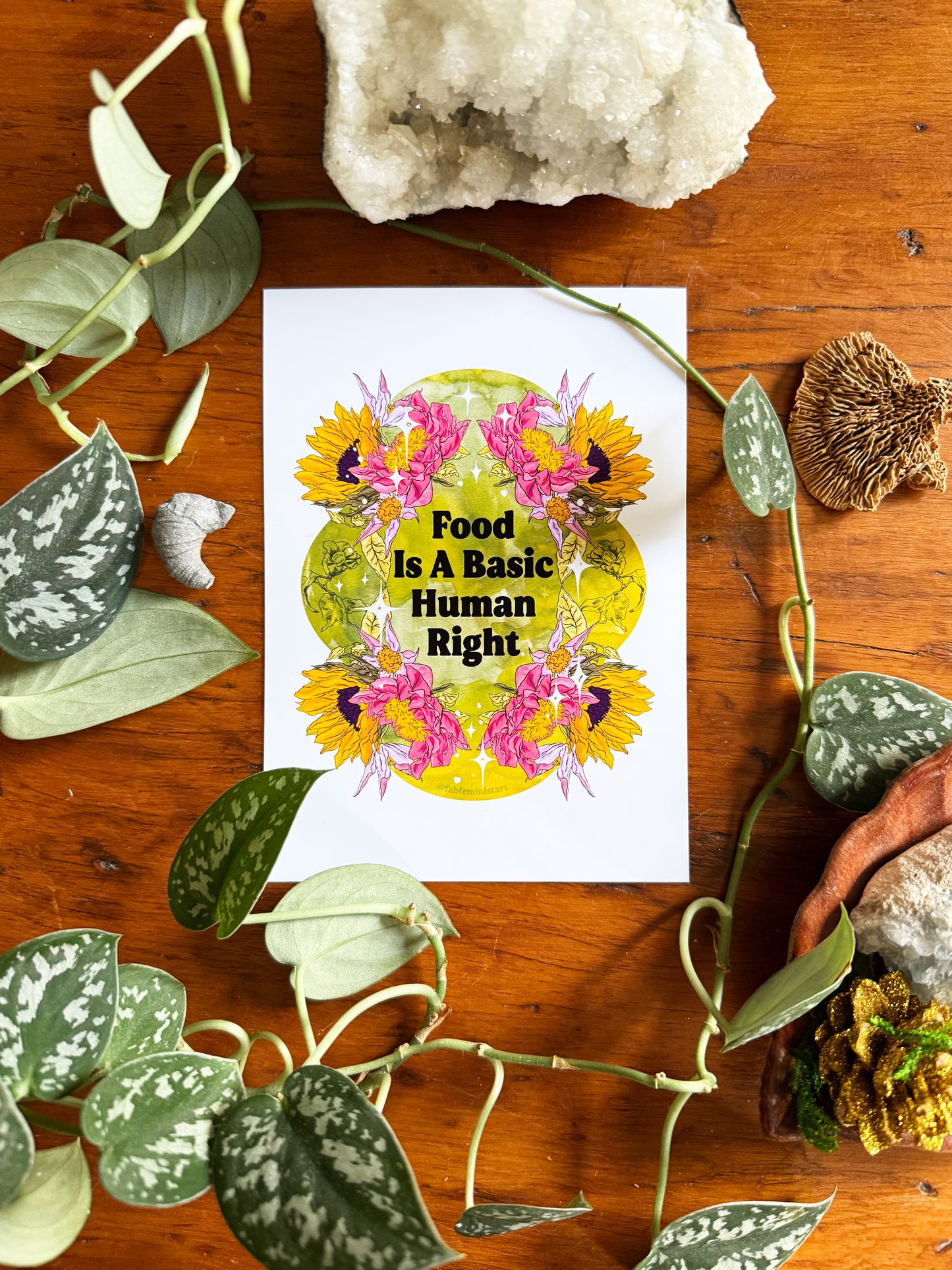 Food Is A Basic Human Right: Feminist Art Print