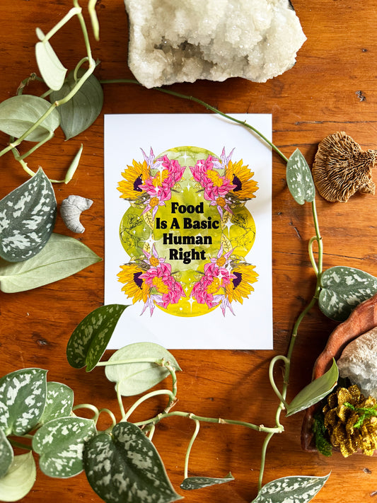 Food Is A Basic Human Right: Feminist Art Print