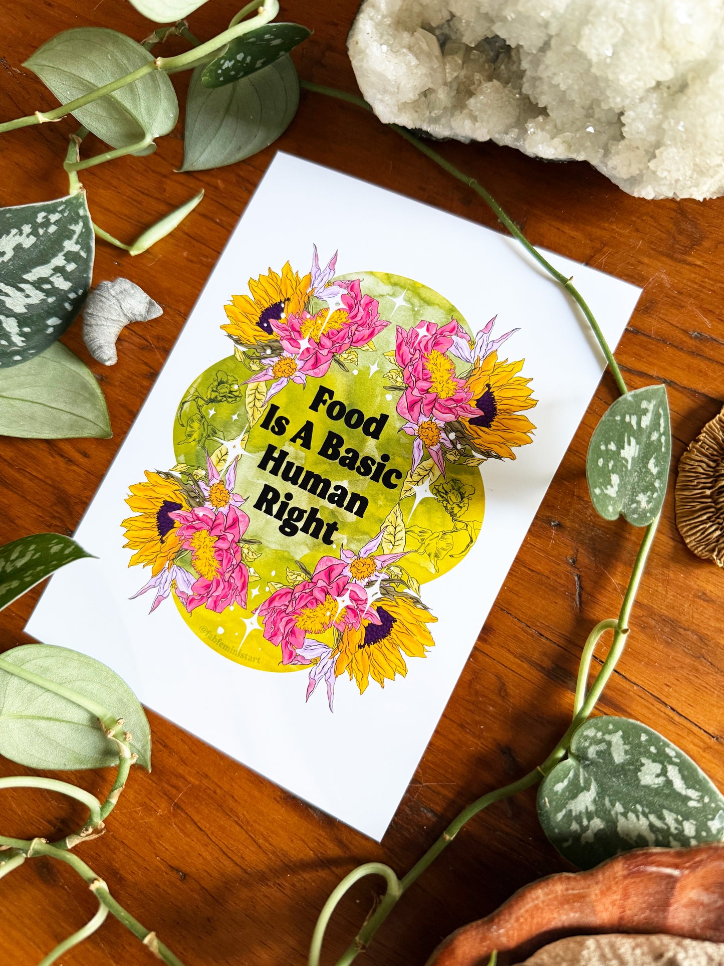 Food Is A Basic Human Right: Feminist Art Print