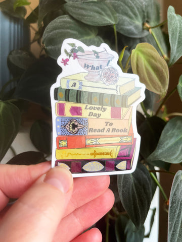 What A Lovely Day To Read A Book: Bookish Sticker