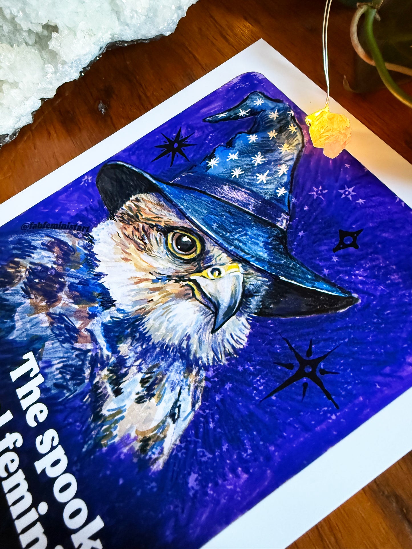 The spooky liberal feminist witch the media warned you about: Feminist art print