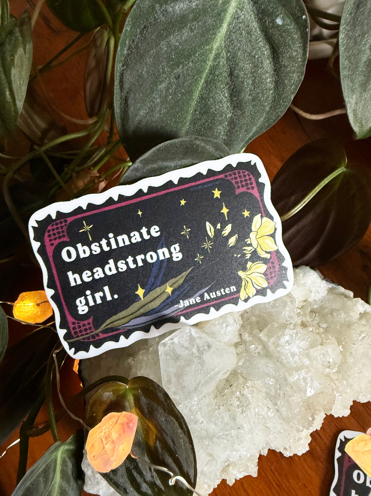 Obstinate Headstrong Girl, Jane Austen: Feminist sticker