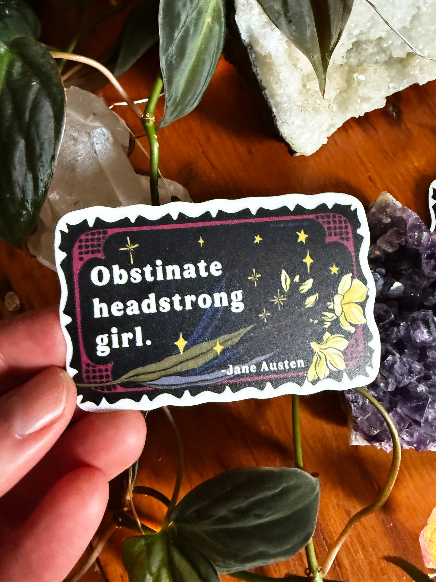 Obstinate Headstrong Girl, Jane Austen: Feminist sticker