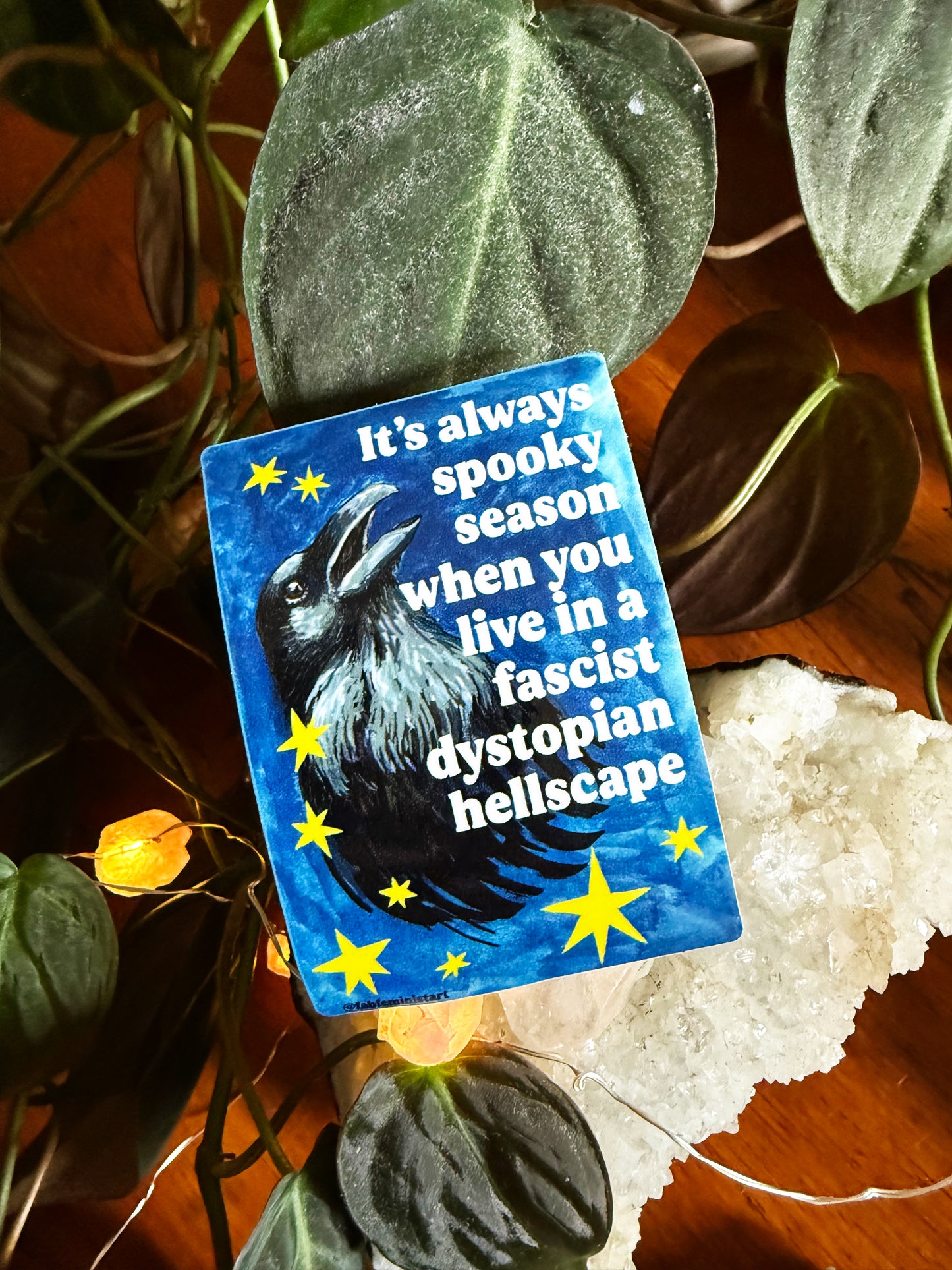 It's always spooky season: feminist sticker