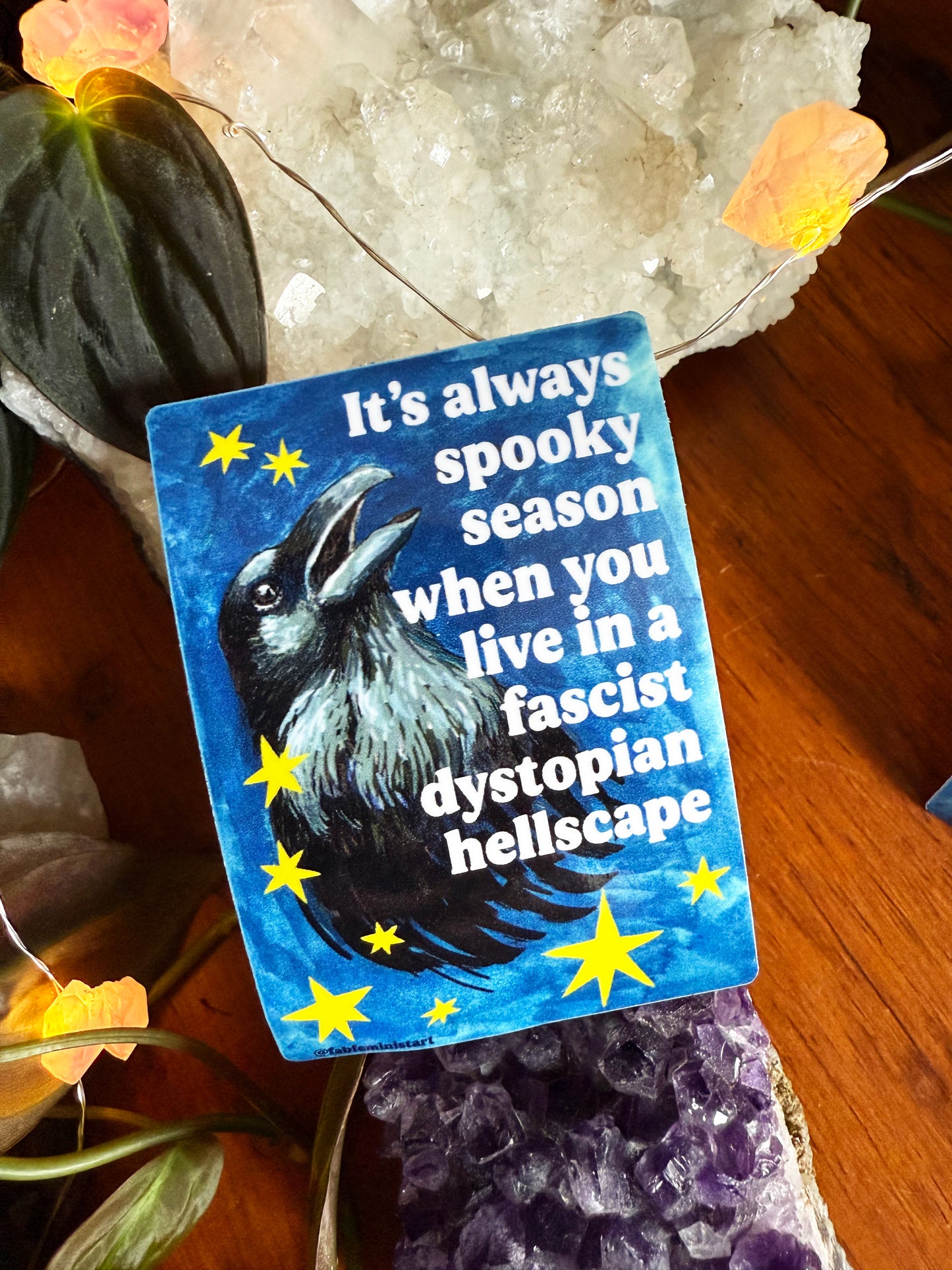 It's always spooky season: feminist sticker
