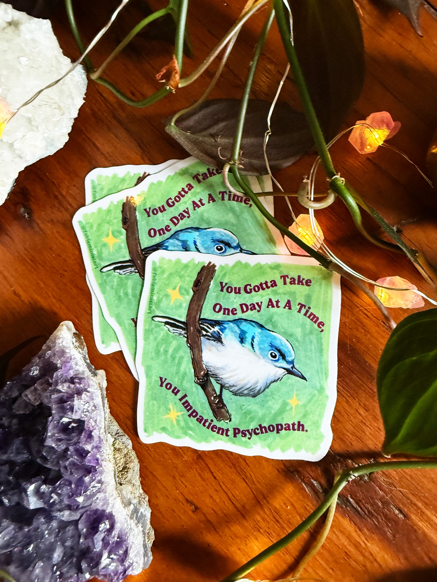 You gotta take one day at a time: Feminist Sticker