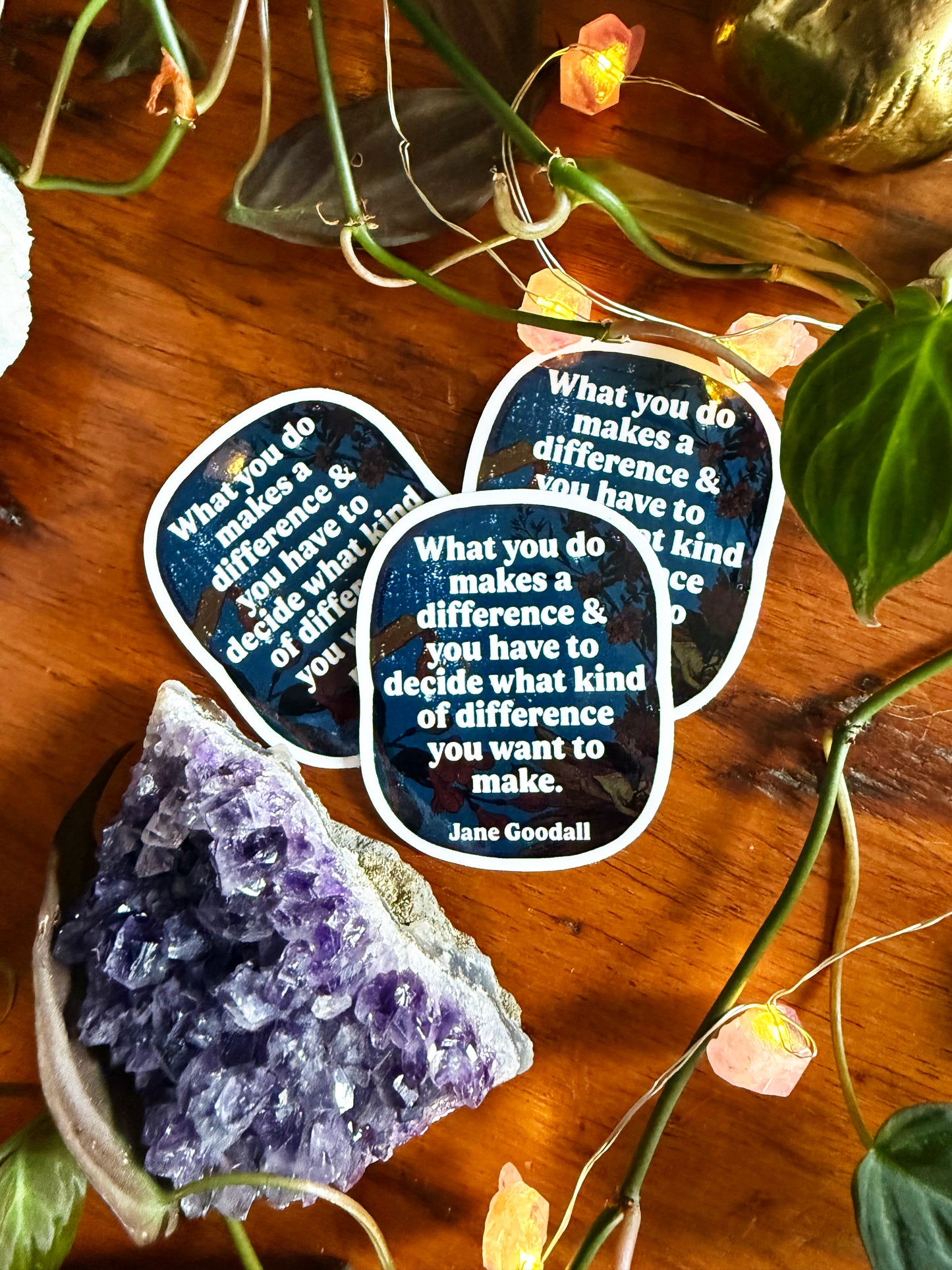 What you do makes a difference: Jane Goodall Sticker