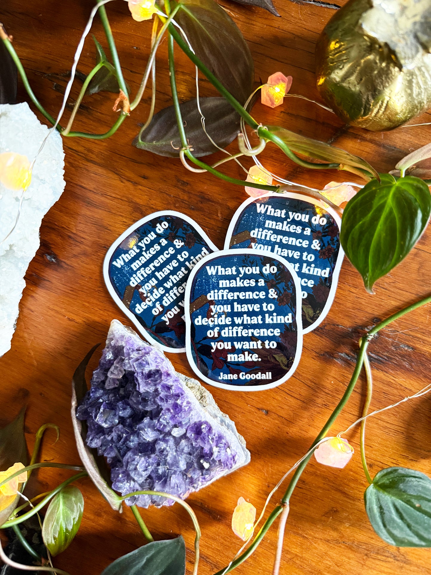 What you do makes a difference: Jane Goodall Sticker