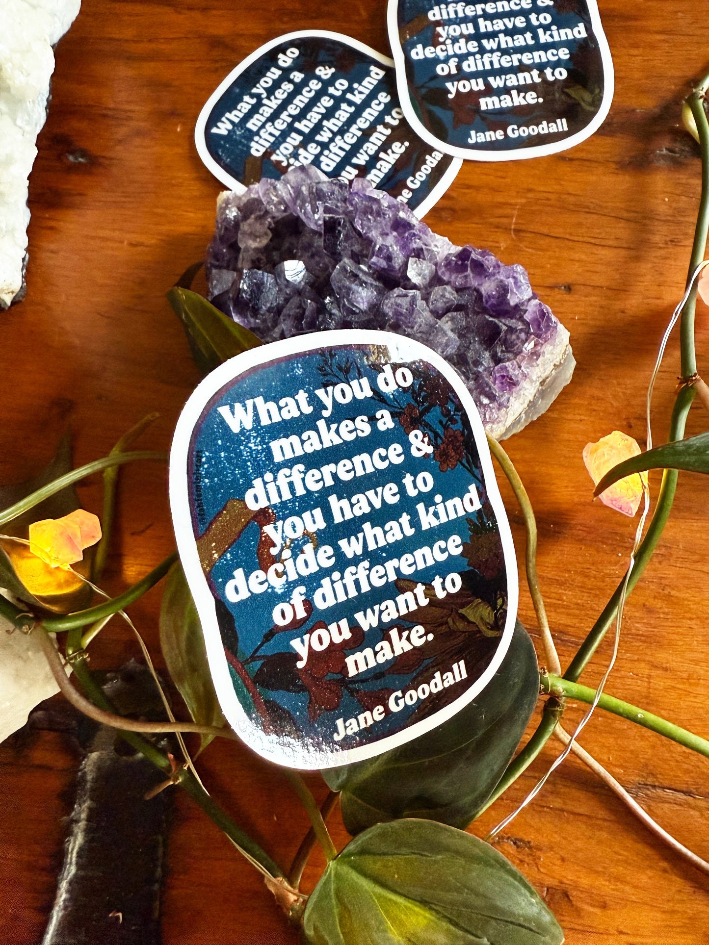 What you do makes a difference: Jane Goodall Sticker