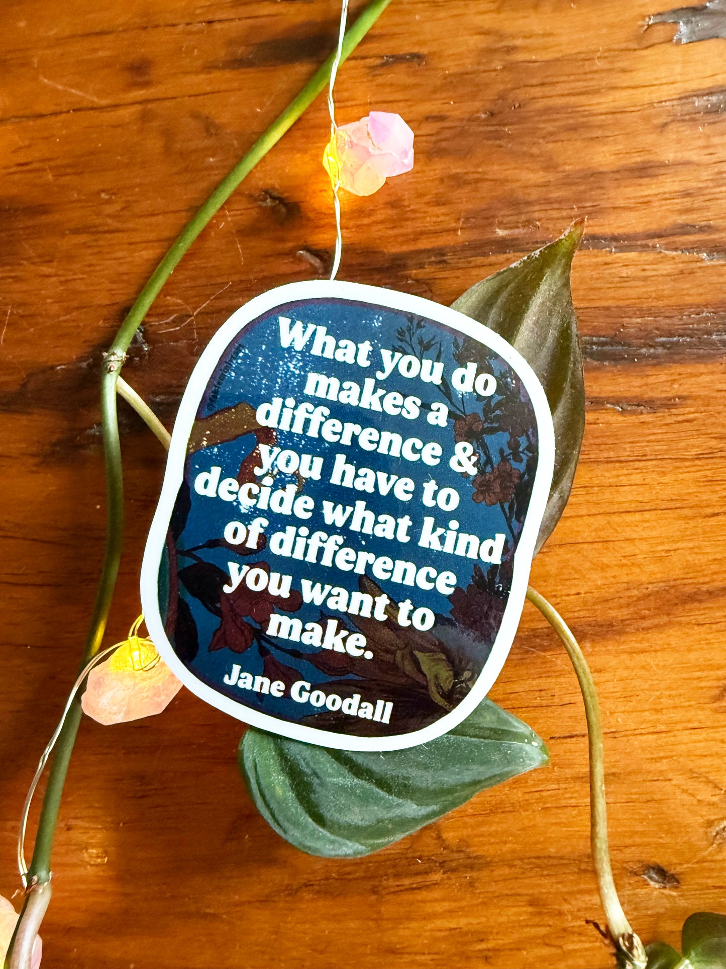 What you do makes a difference: Jane Goodall Sticker