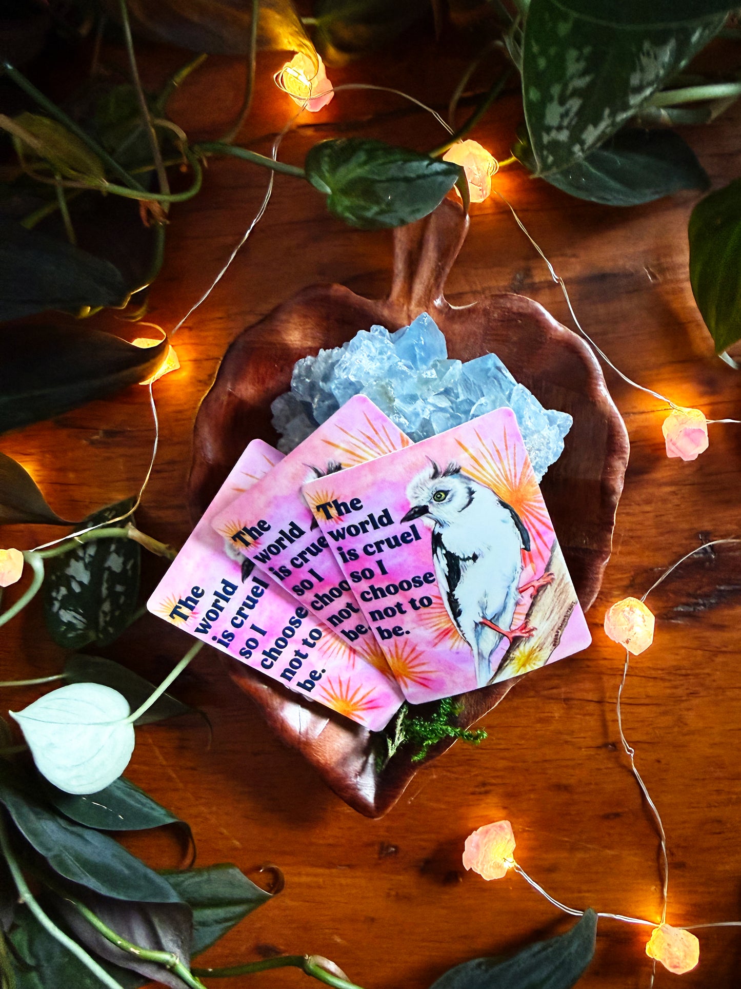 The world is cruel so I choose not to be: feminist sticker