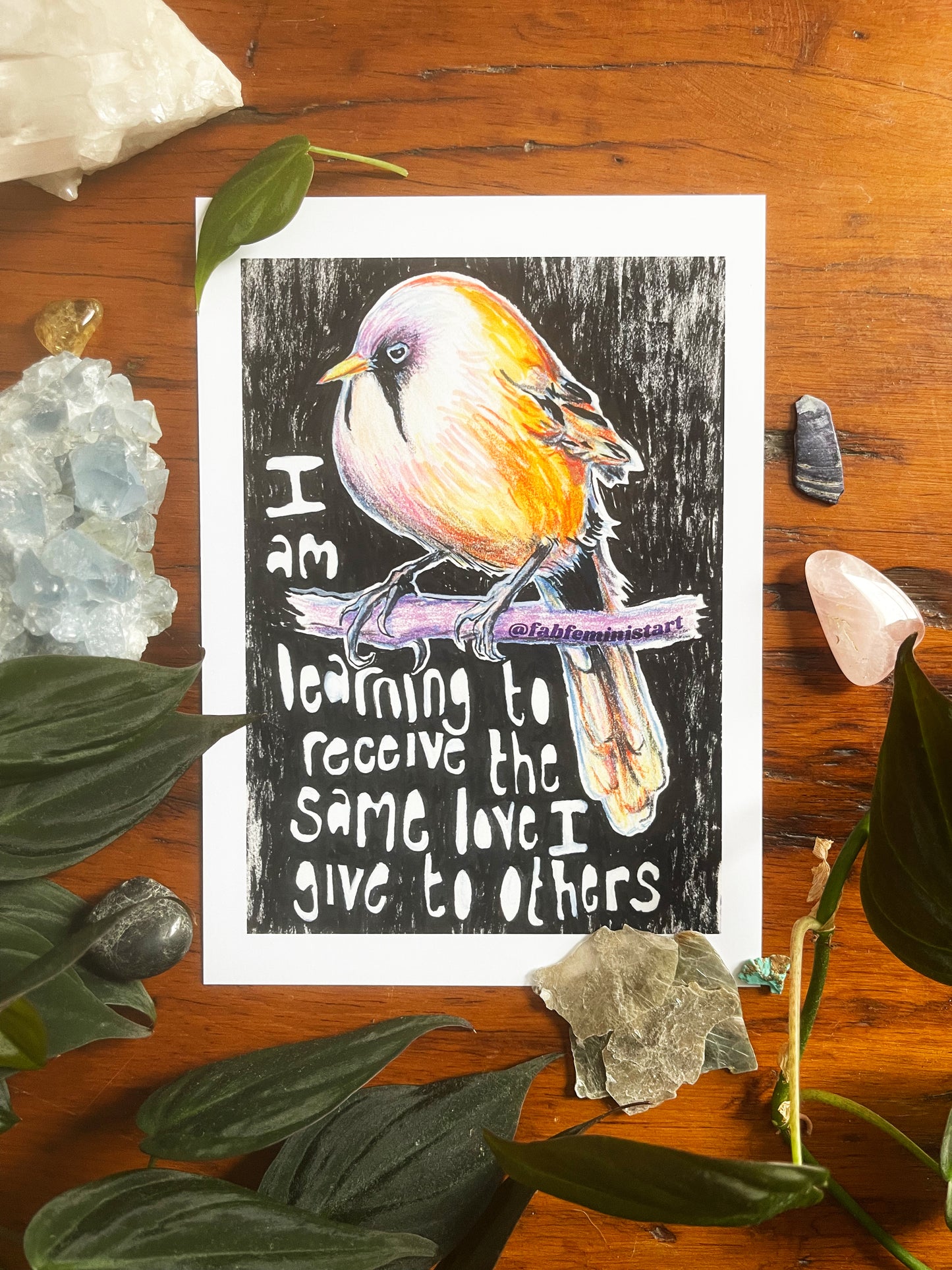 I Am Learning To Receive The Same Love I Give To Others: Mental Health Poster