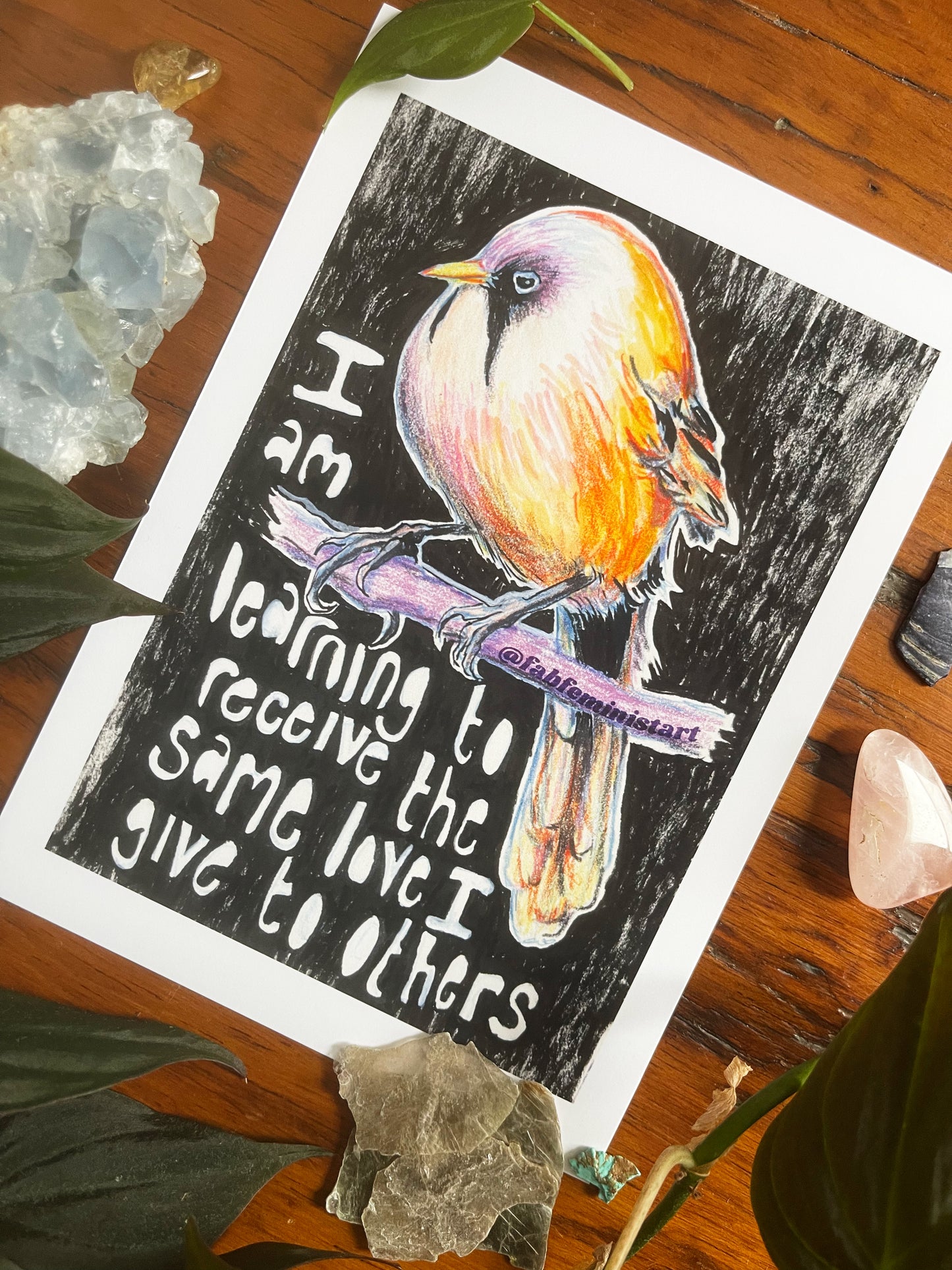 I Am Learning To Receive The Same Love I Give To Others: Mental Health Poster