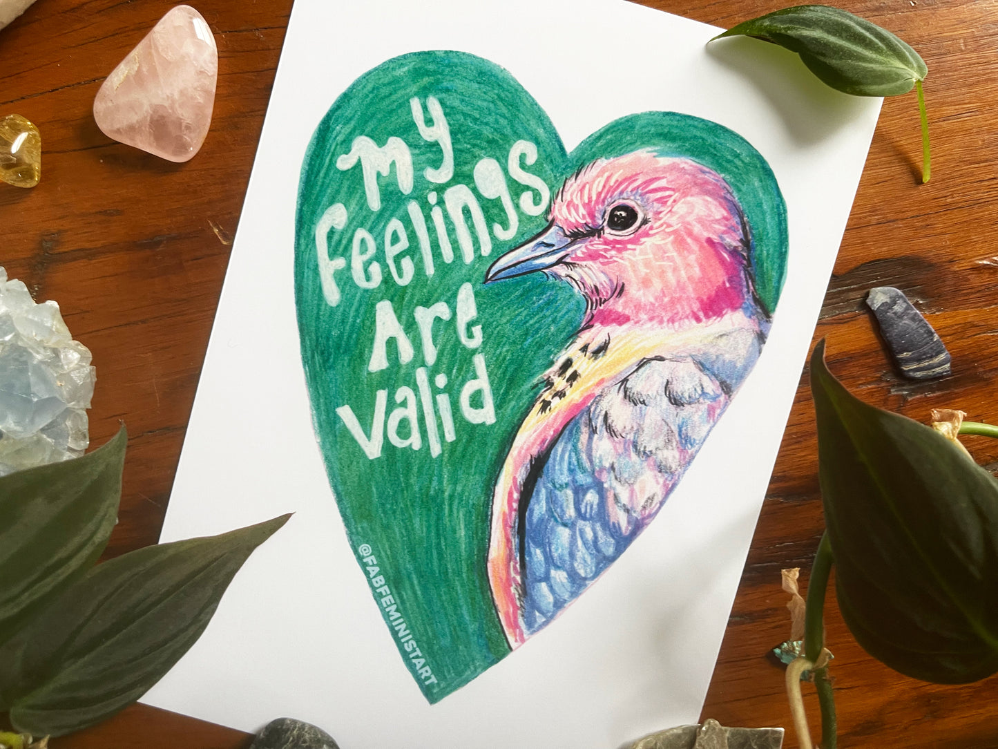 My Feelings Are Valid: Mental Health Art Print