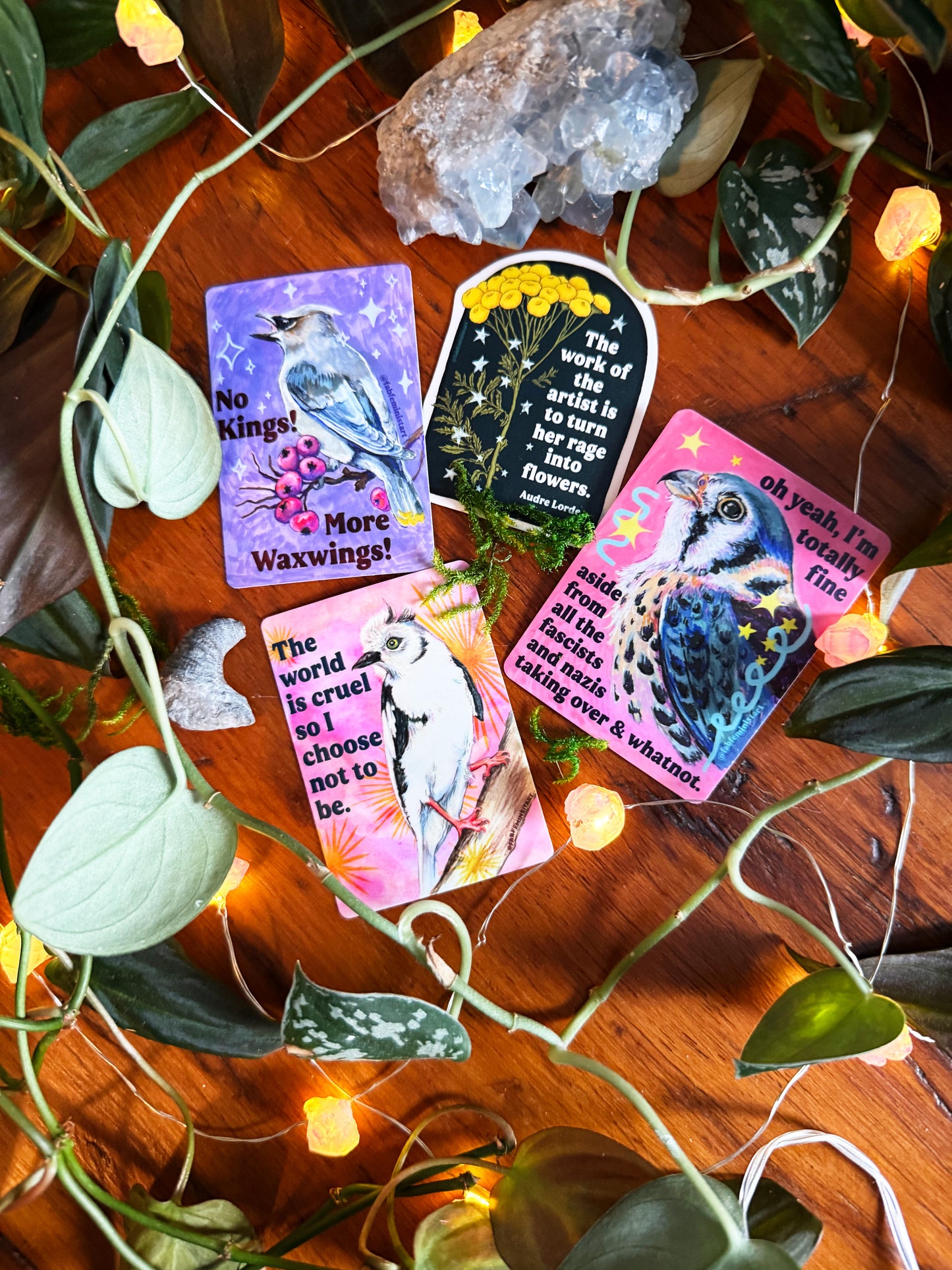 The world is cruel so I choose not to be: feminist sticker