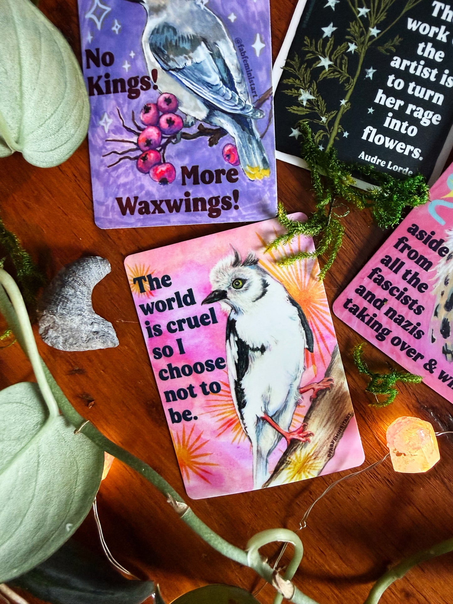 The world is cruel so I choose not to be: feminist sticker