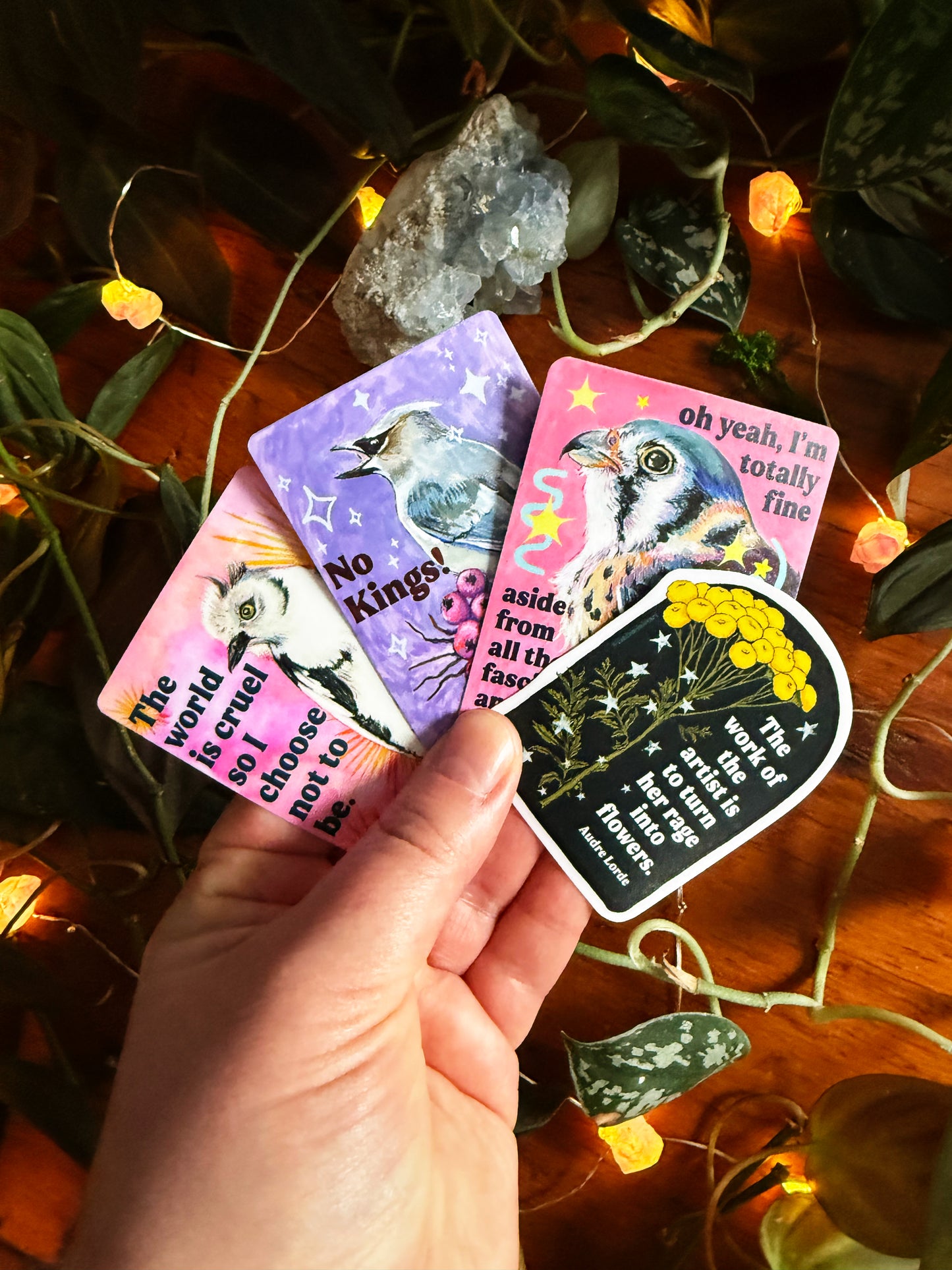 The work of the artist is to turn her rage to flowers, Audre Lorde: feminist sticker