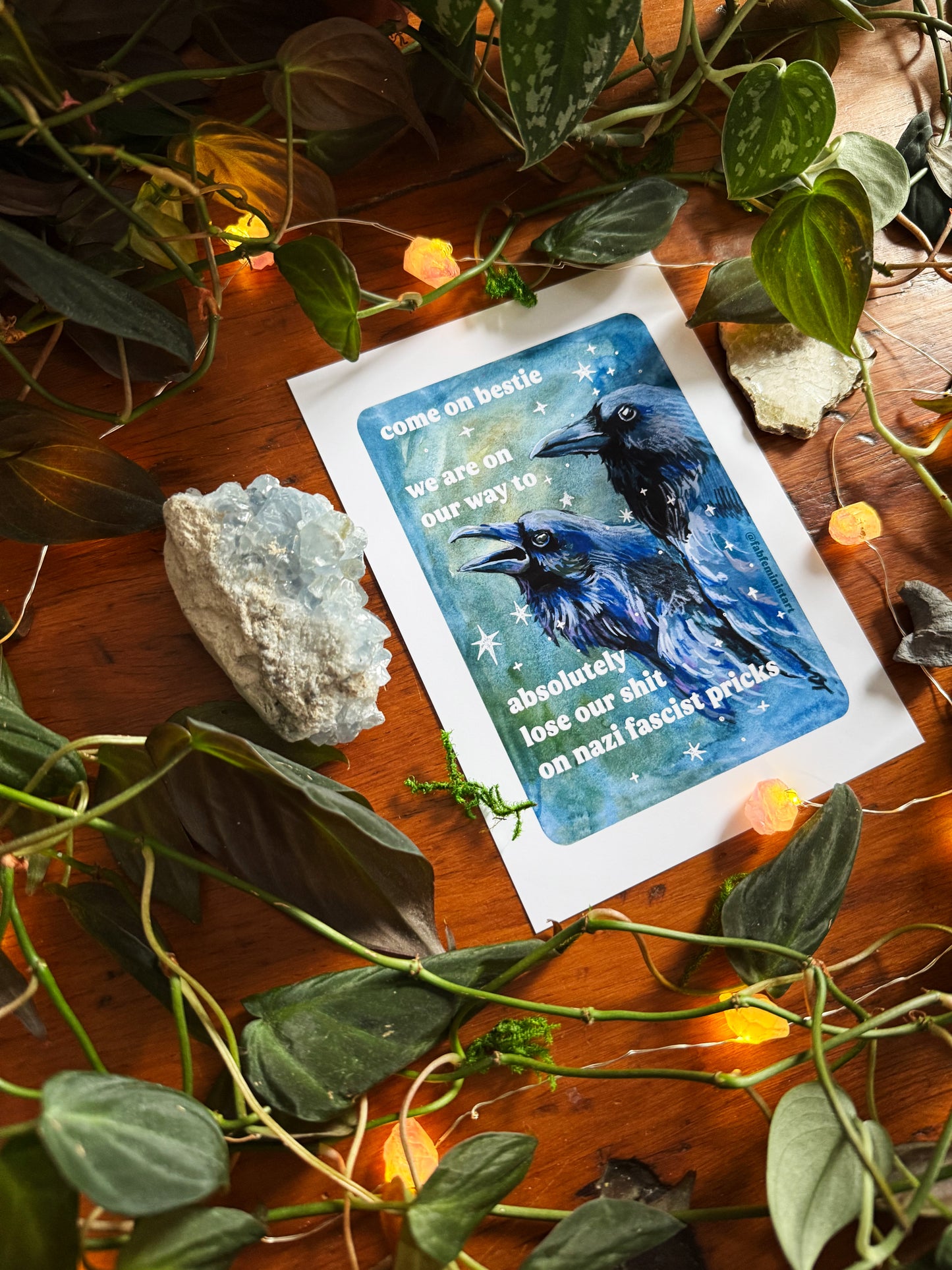 Come on bestie we are on our way to absolutely lose our shit on n*zi fascist pricks: feminist art print