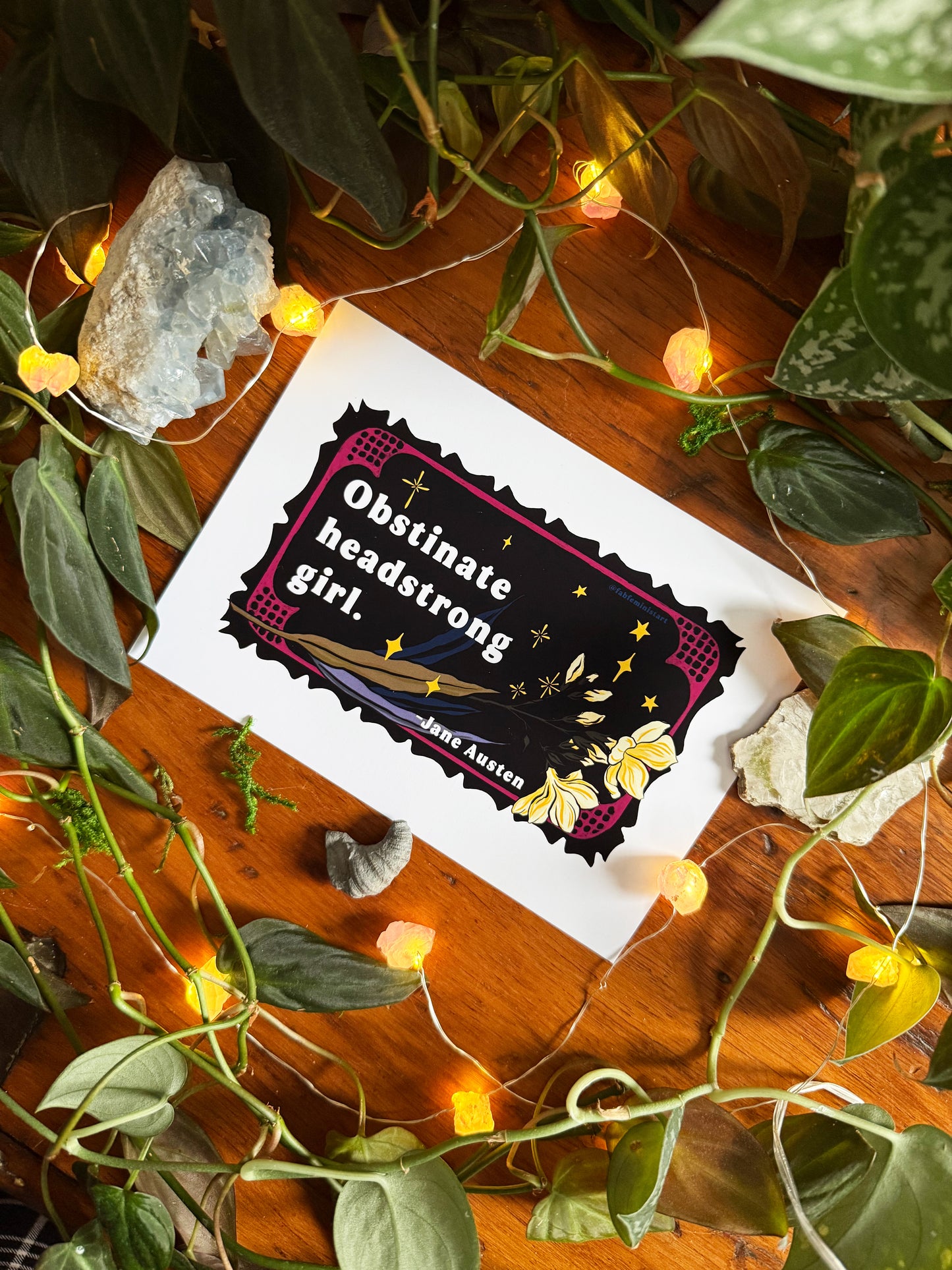 Obstinate headstrong girl, Jane Austen: Feminist Print