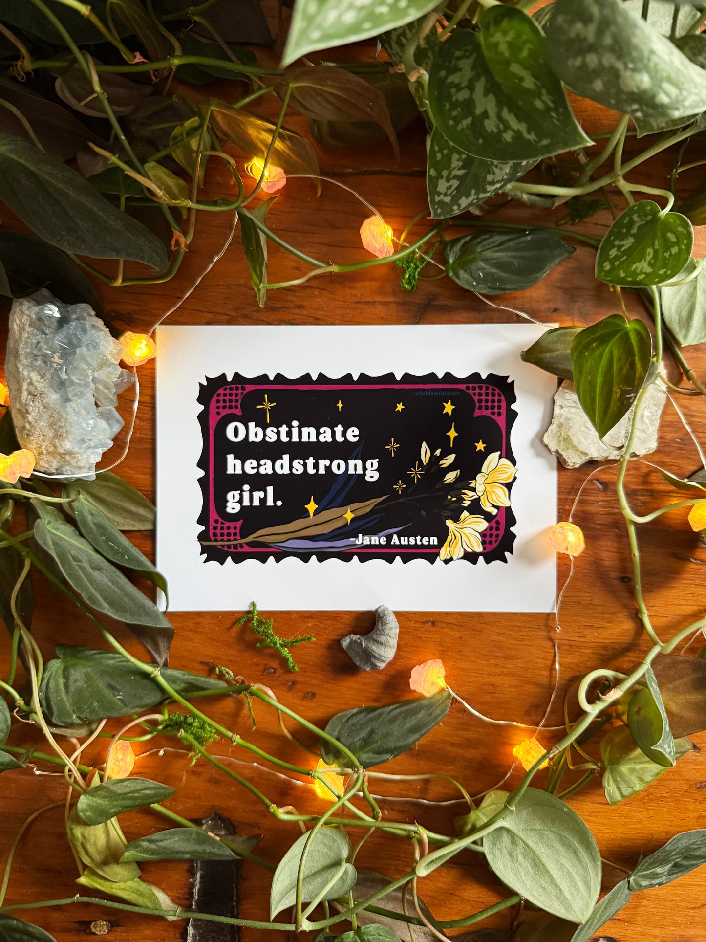 Obstinate headstrong girl, Jane Austen: Feminist Print