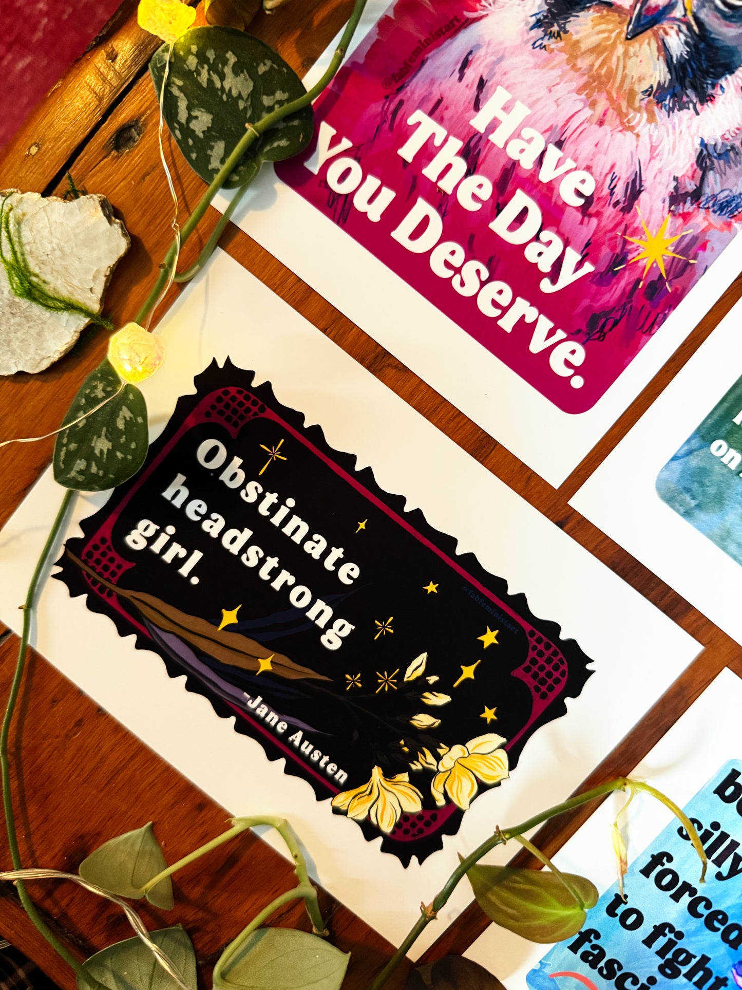 Obstinate headstrong girl, Jane Austen: Feminist Print