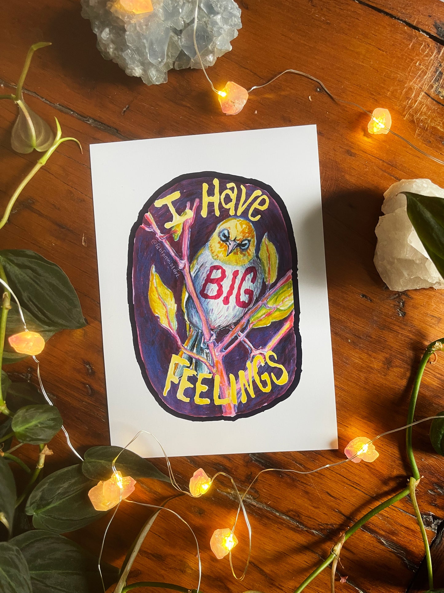 I Have Big Feelings: Mental Health Art Print