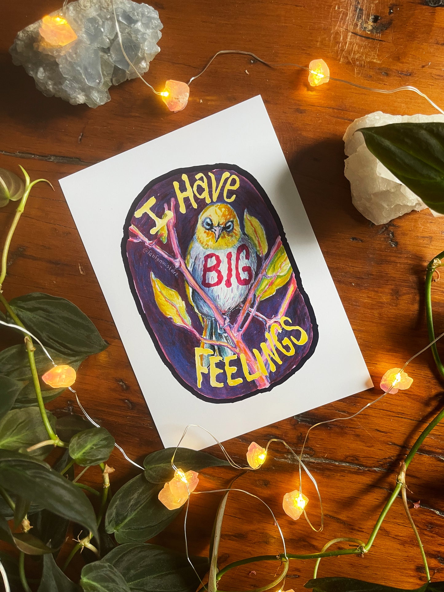 I Have Big Feelings: Mental Health Art Print