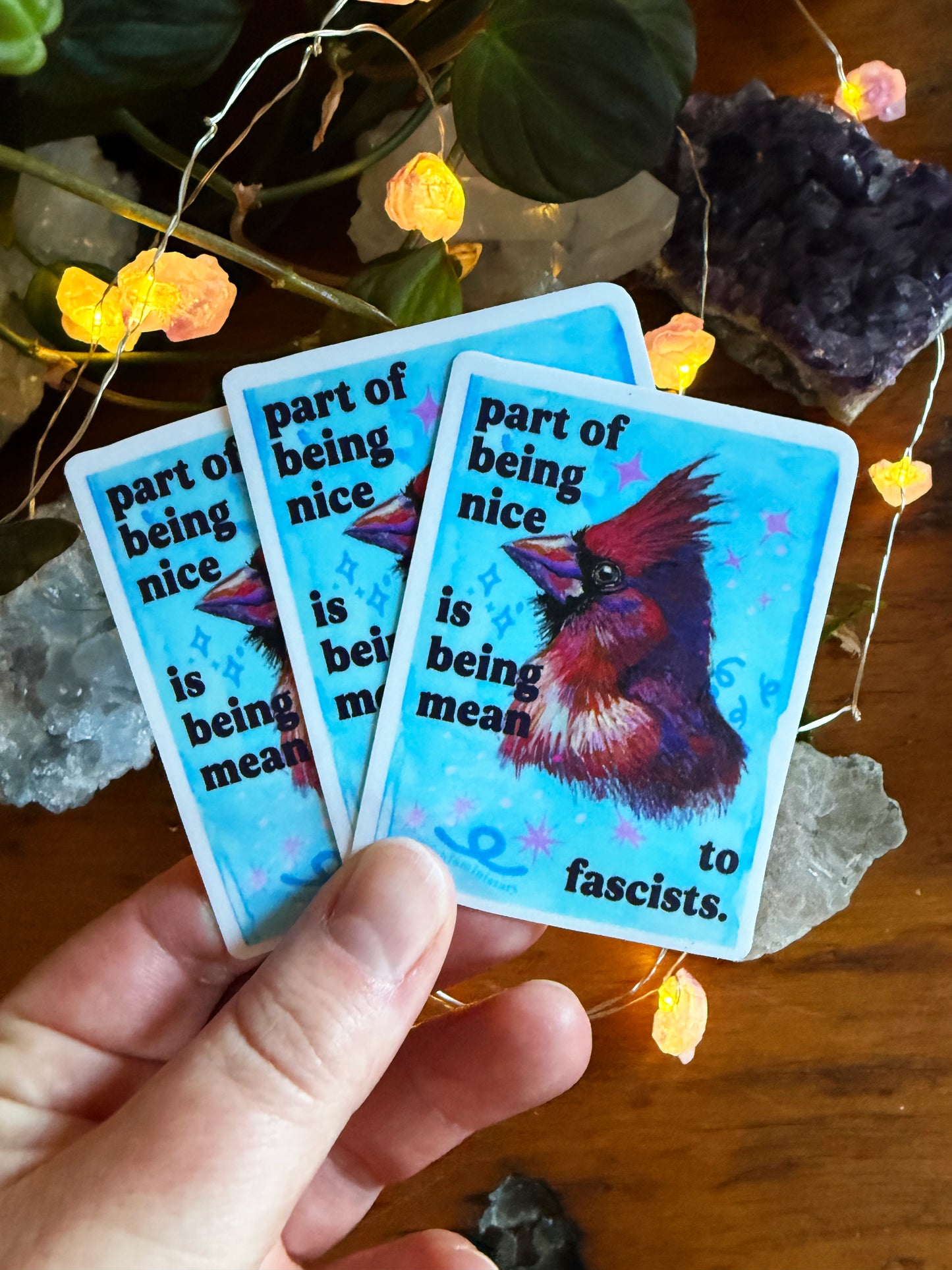 Part Of Being Nice Is Being Mean To Fascists: Feminist  Sticker