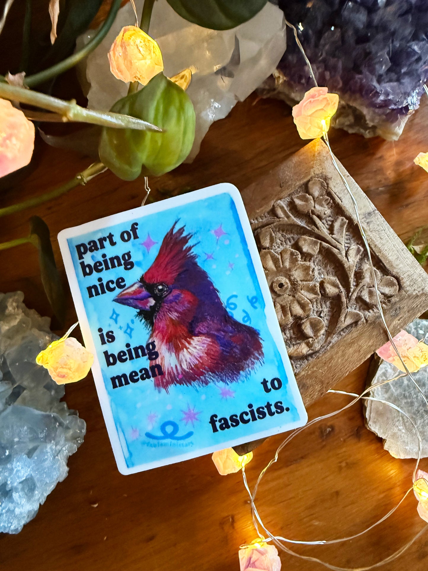 Part Of Being Nice Is Being Mean To Fascists: Feminist  Sticker
