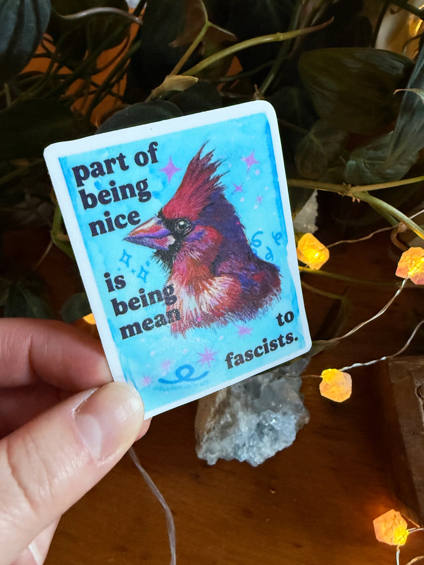 Part Of Being Nice Is Being Mean To Fascists: Feminist  Sticker