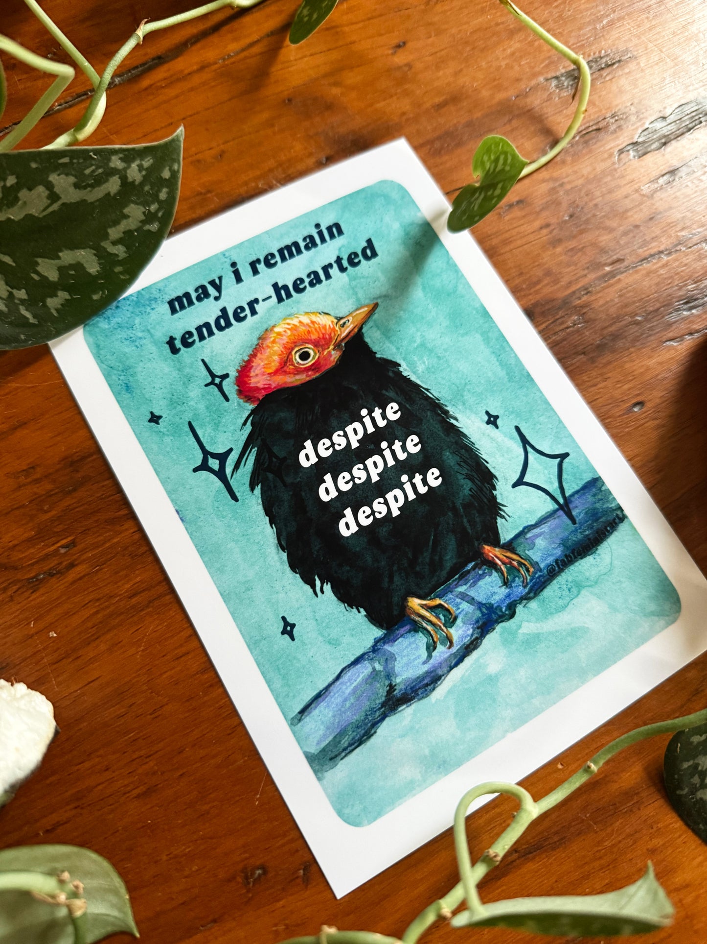 may i remain tender‑hearted despite despite despite: feminist art print
