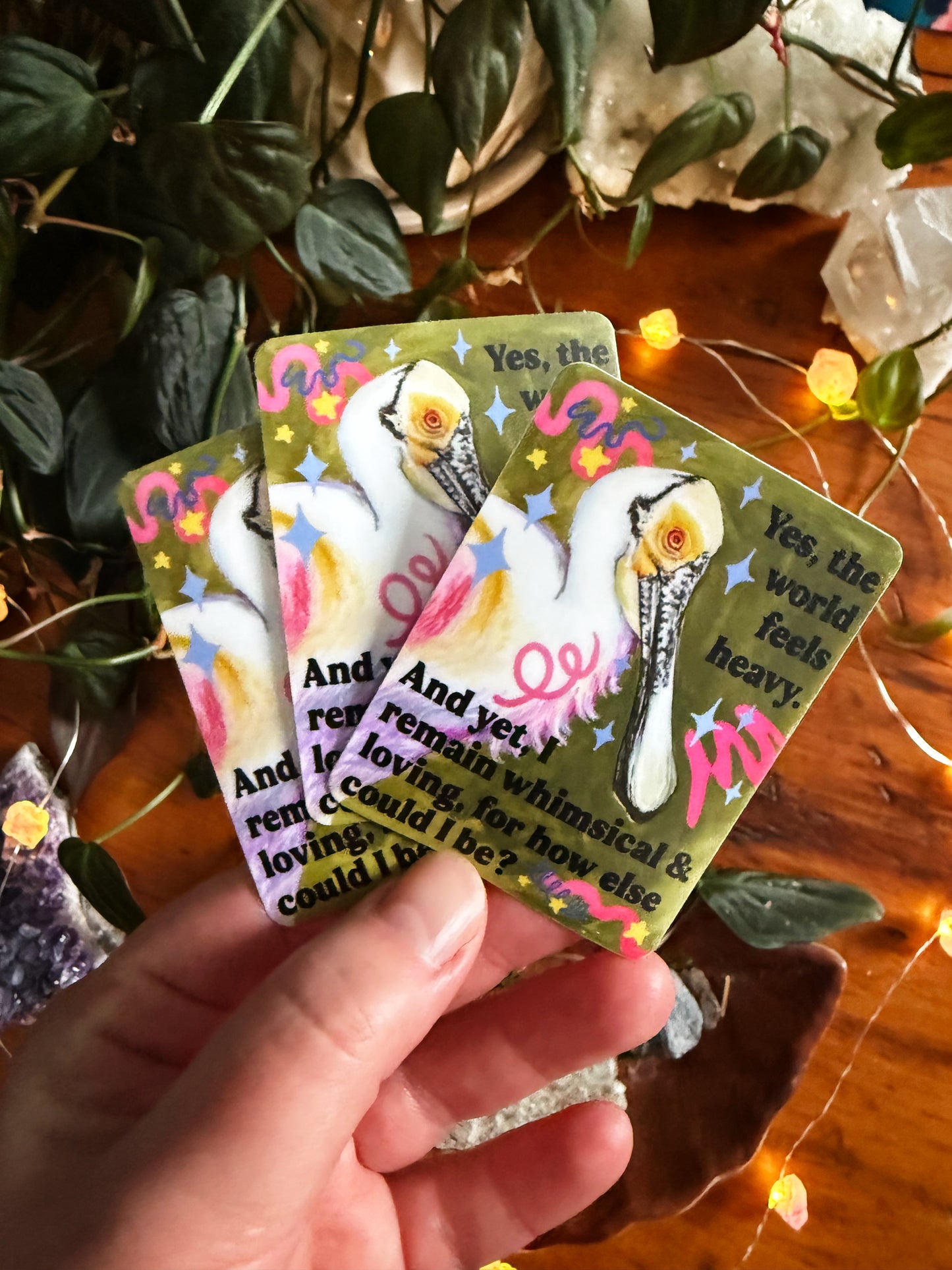 Yes, the world feels heavy. And yet, I remain whimsical & loving, for how else could I be: feminist sticker