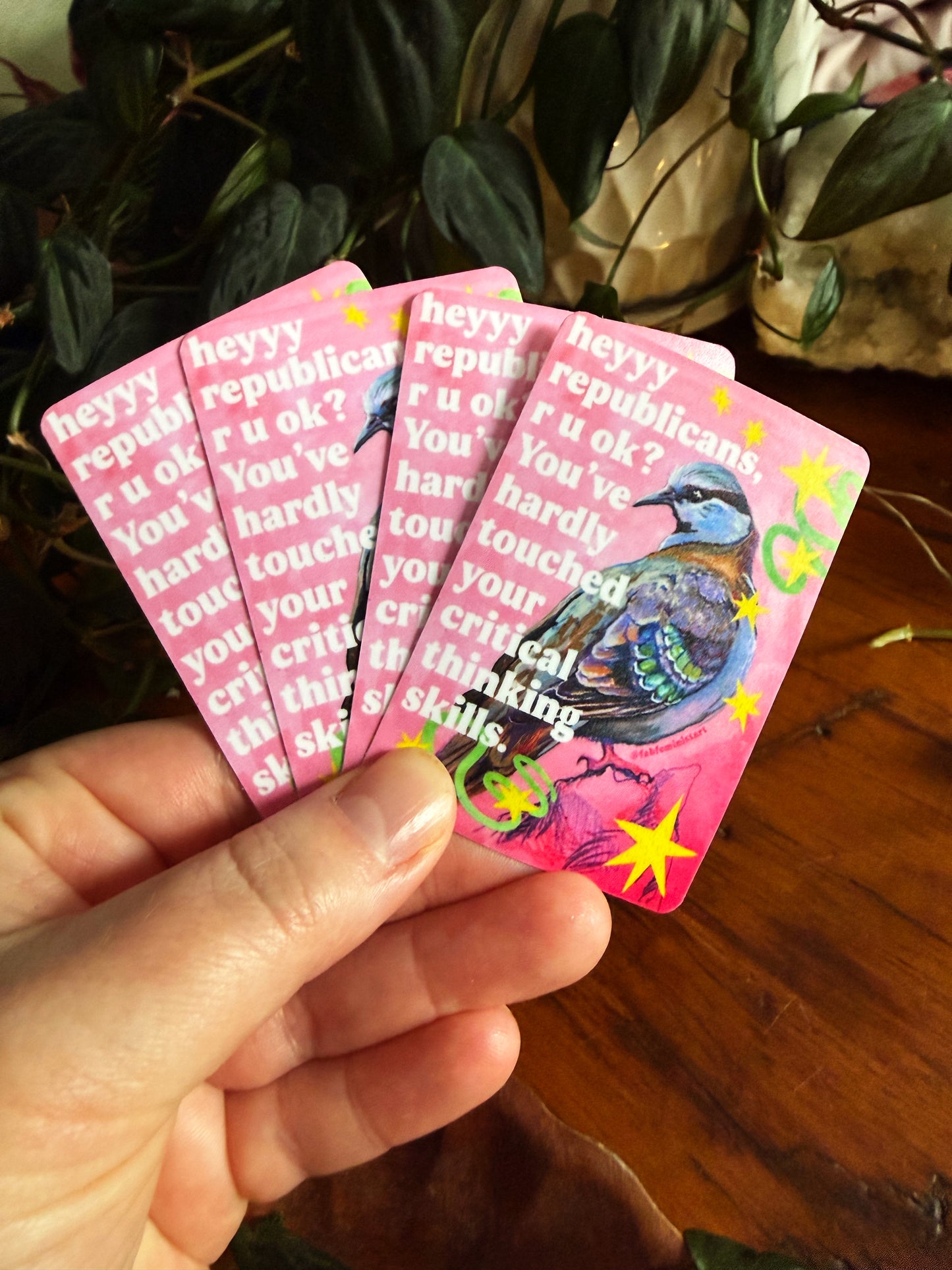 heyyy republicans, r u ok? You've hardly touched your critical thinking skills feminist sticker