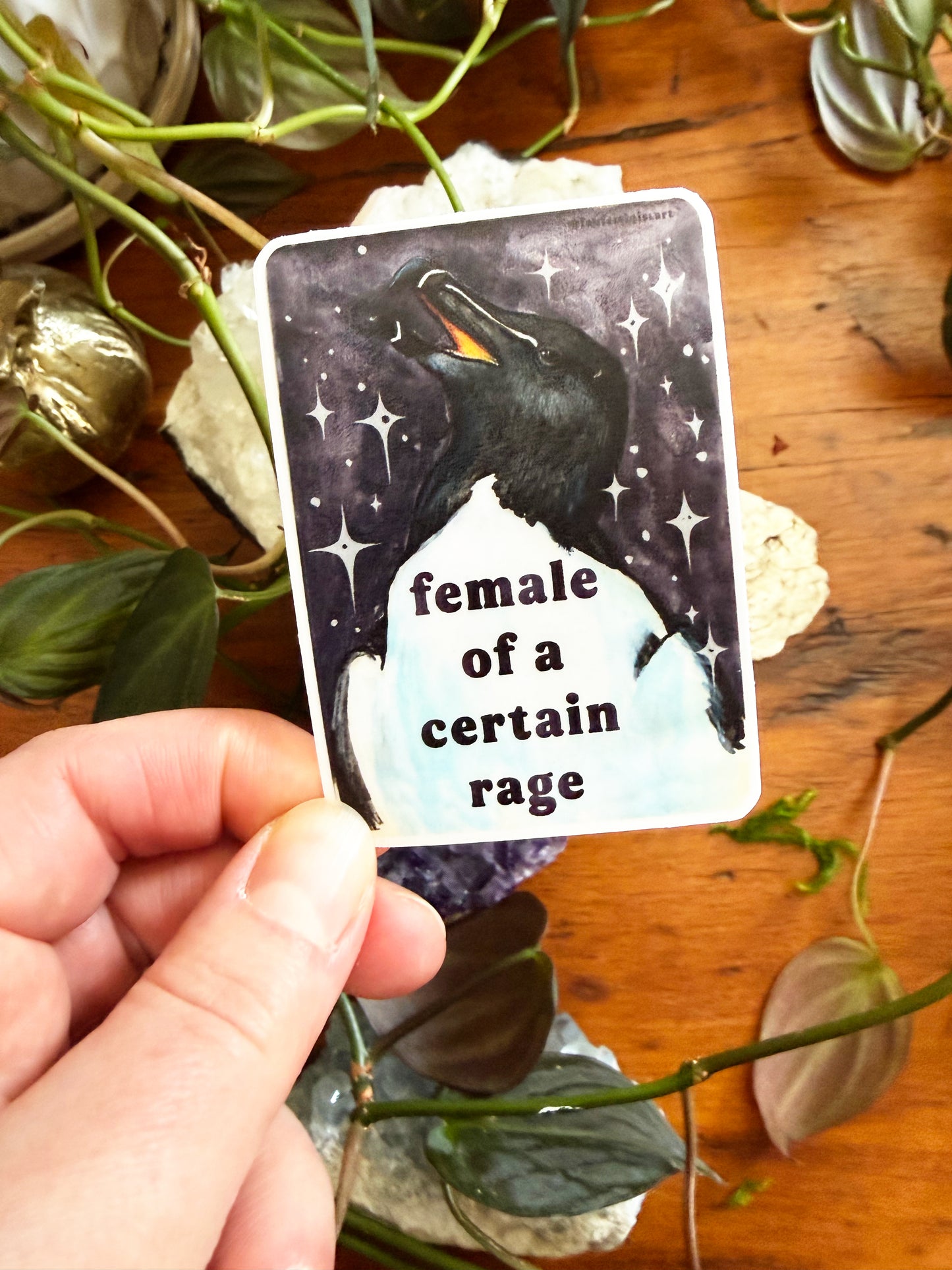 Female of a certain rage: feminist sticker