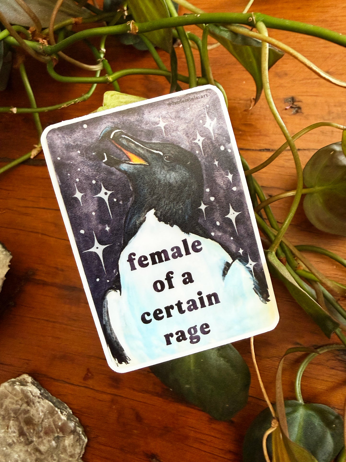 Female of a certain rage: feminist sticker