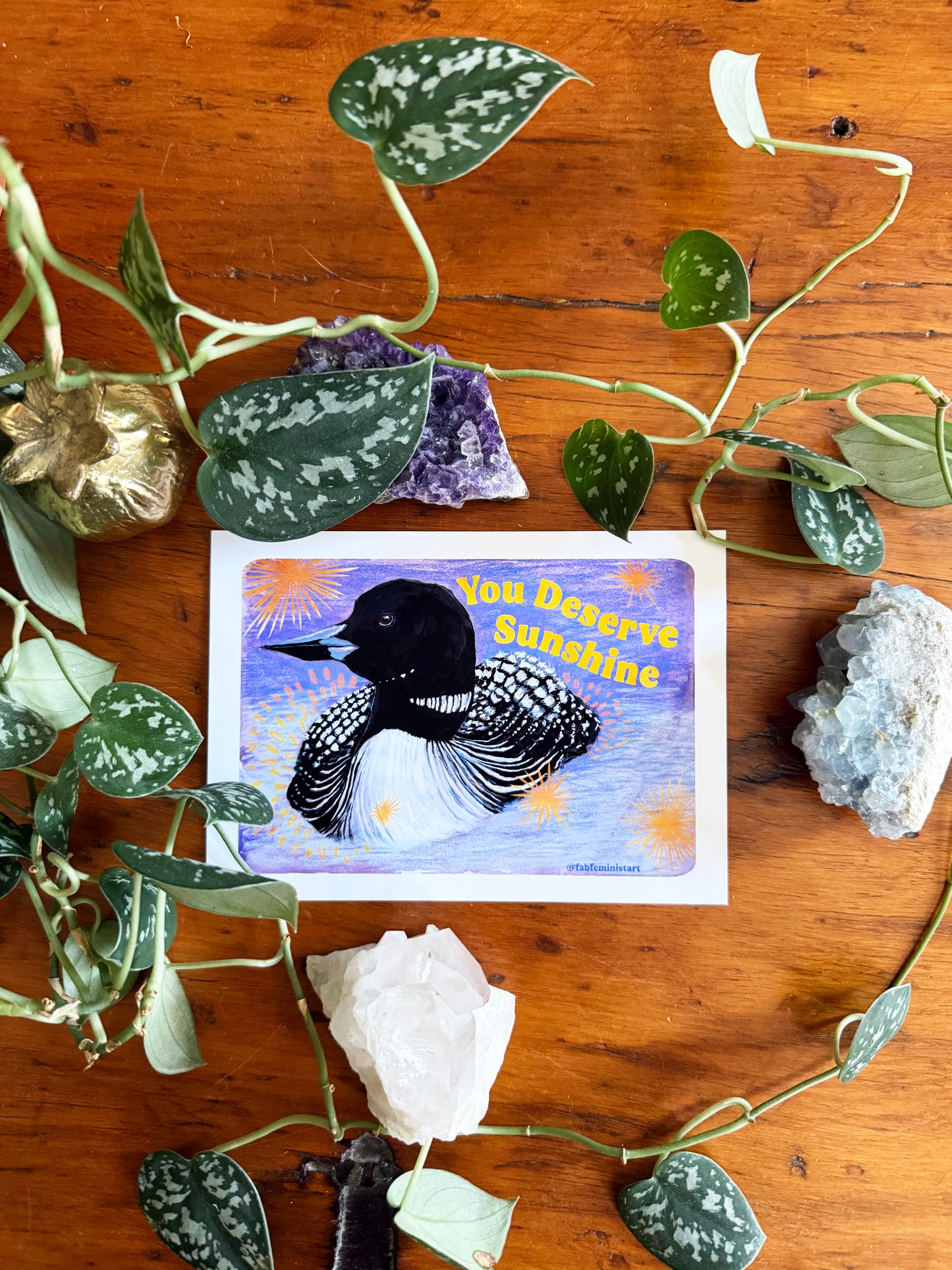 You Deserve Sunshine: feminist art print