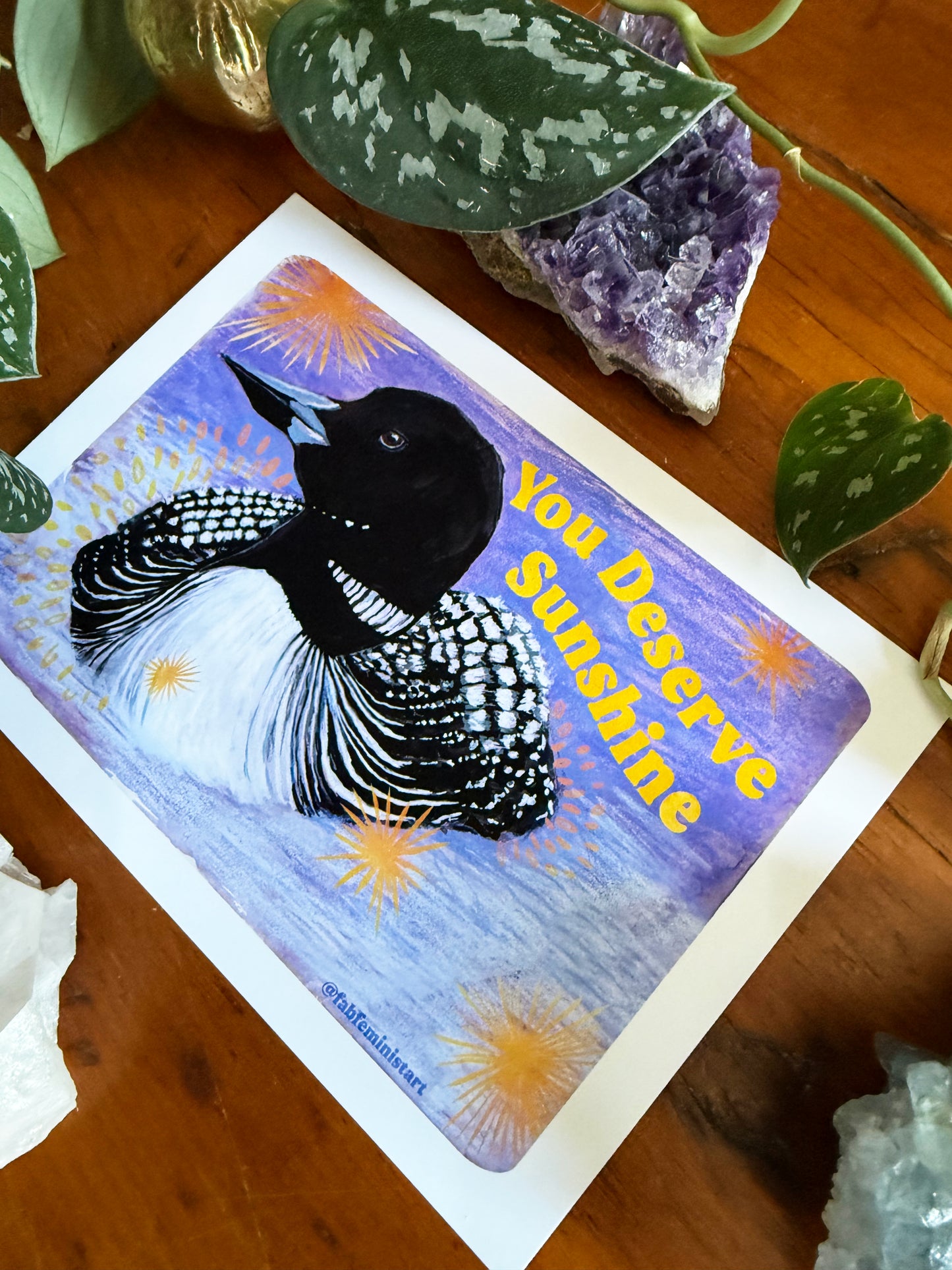 You Deserve Sunshine: feminist art print