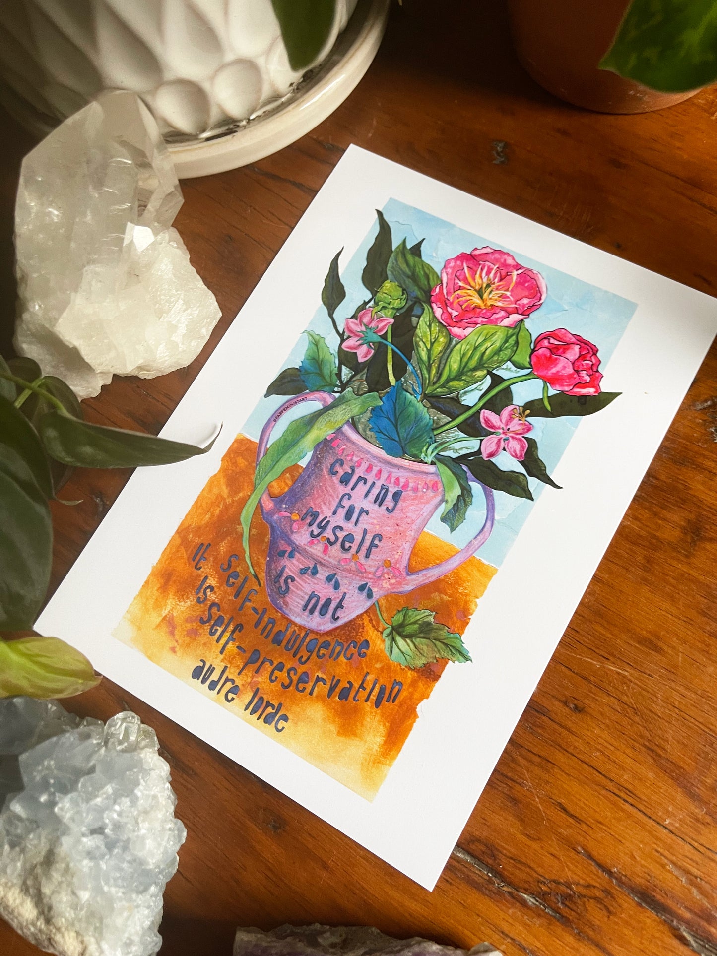 Caring for myself is not self indulgence it is self preservation, Audre Lorde: Feminist Art Print